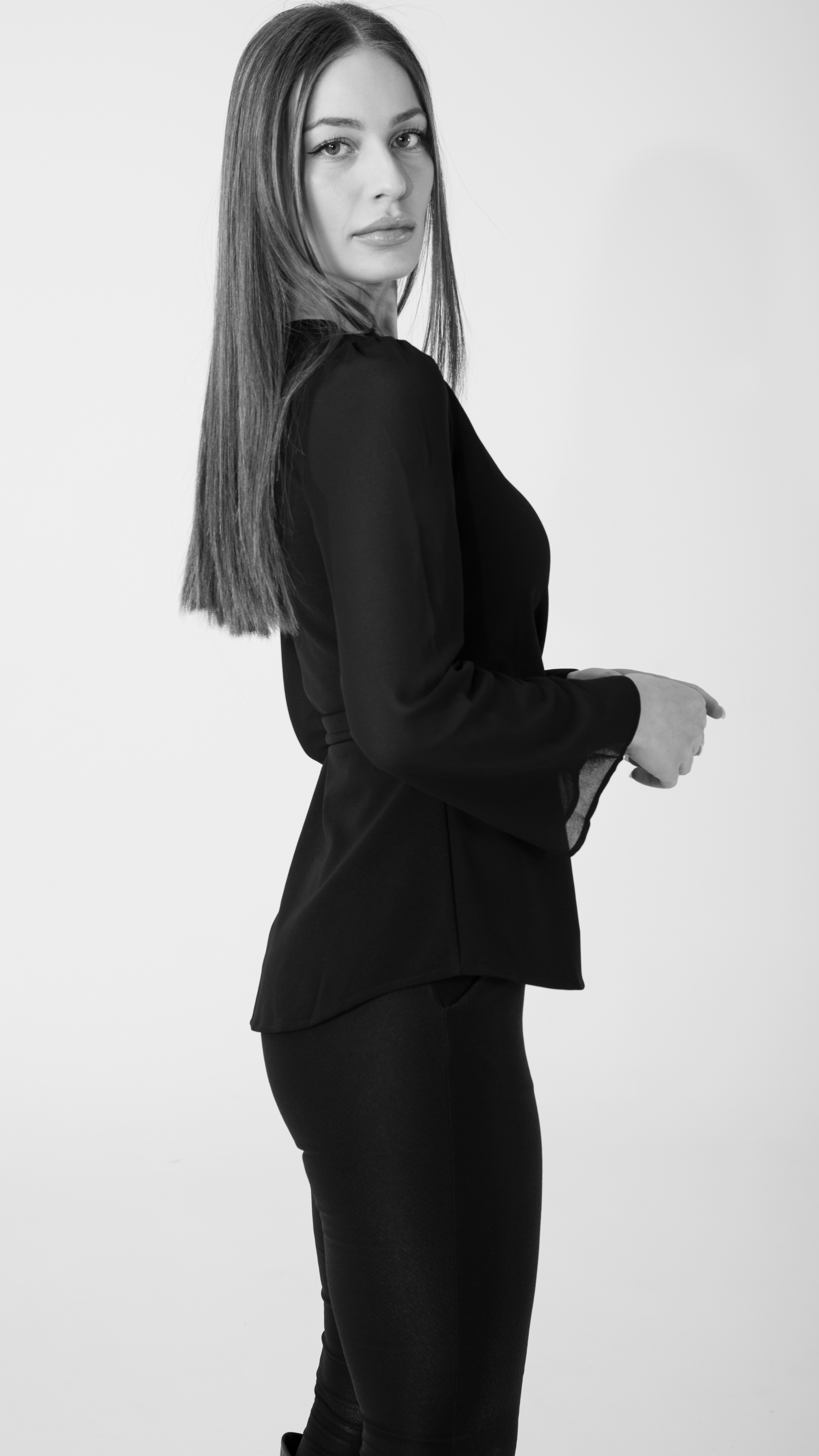 Alice Wrap Top - Black
