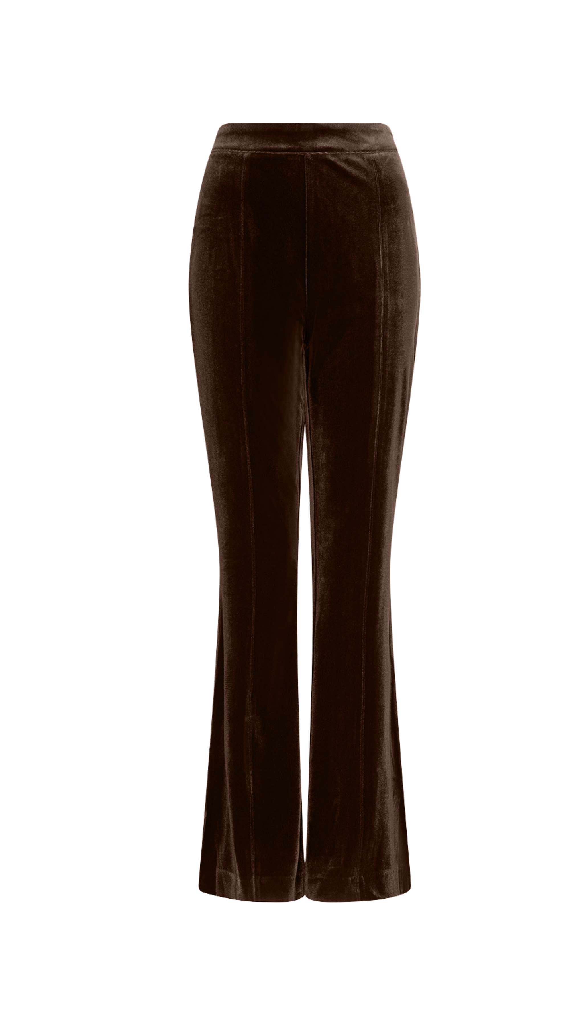 Alessandra Stretch Velvet Pants - Chocolate