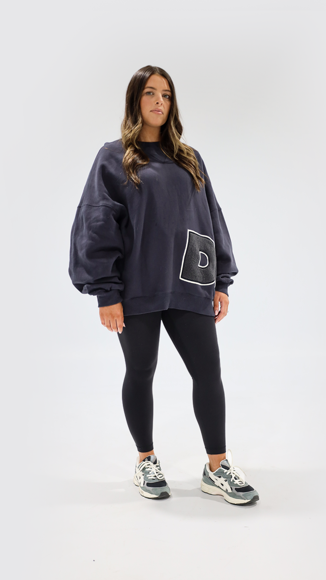 DRYP Charli Oversized Unisex Crew - Obsidian Black