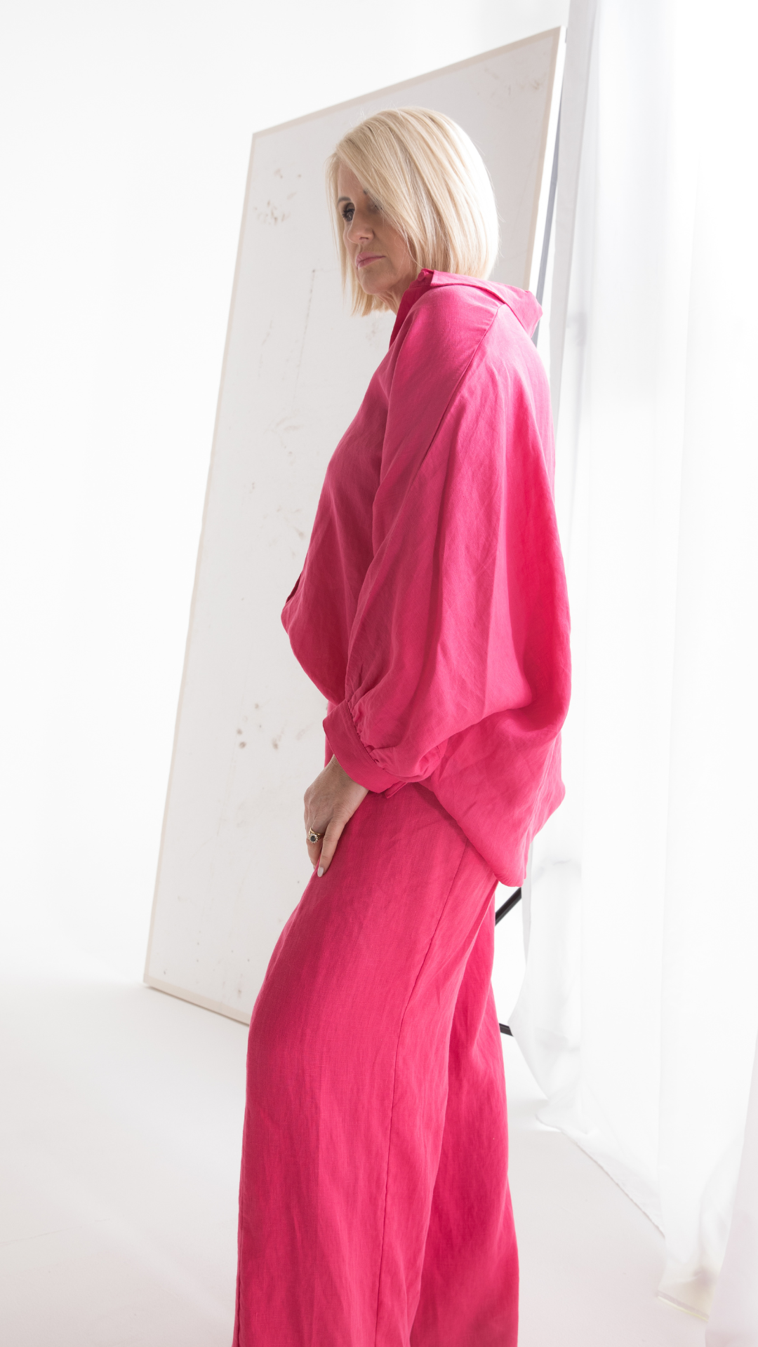 Ryder Linen Shirt - Pink