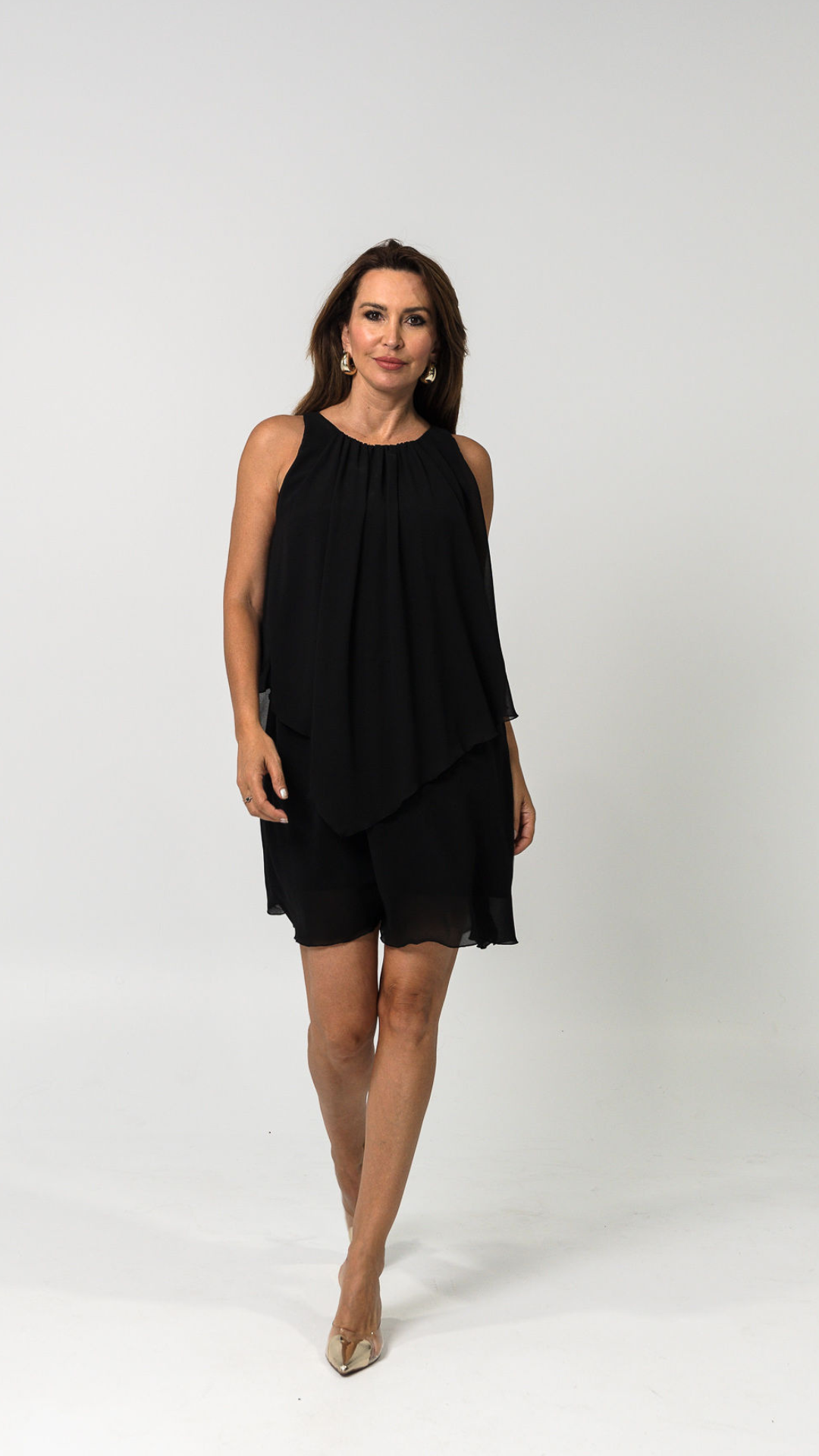 Poppy Chiffon Dress - Black