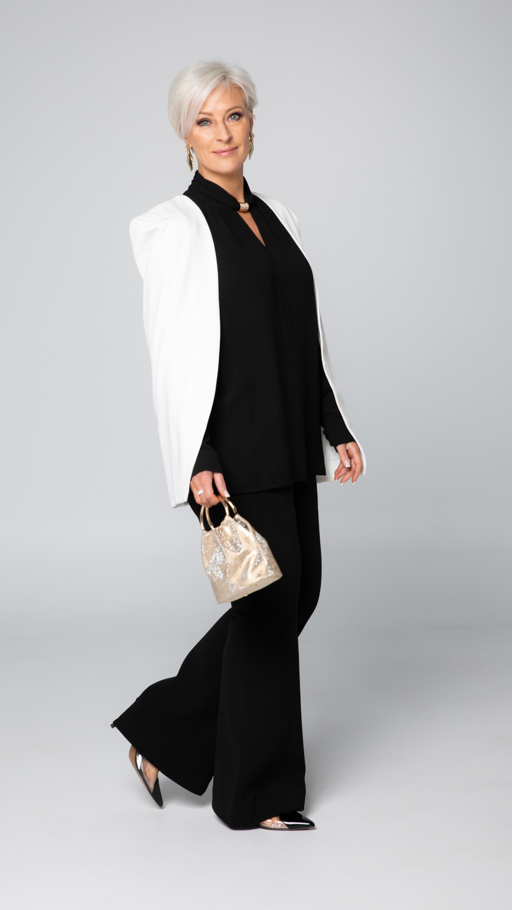 CHLOE CAPE, ELSA TOP, KINGSLEY PANTS