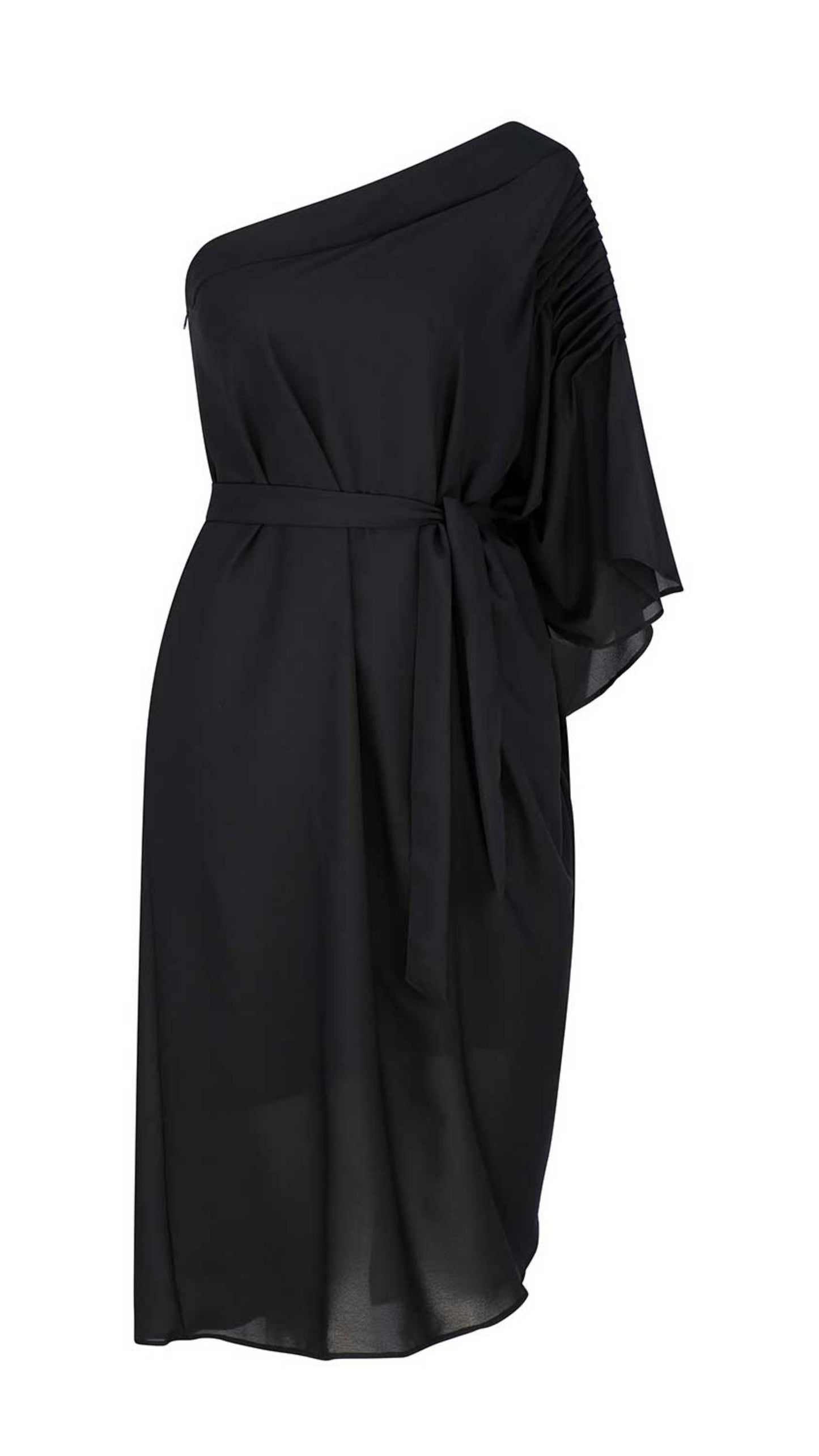 Paris One Shoulder Dress - Black