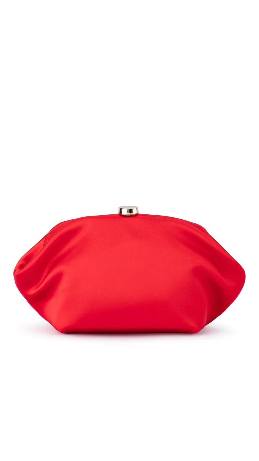 Olga Berg Karina Satin Clutch - Red