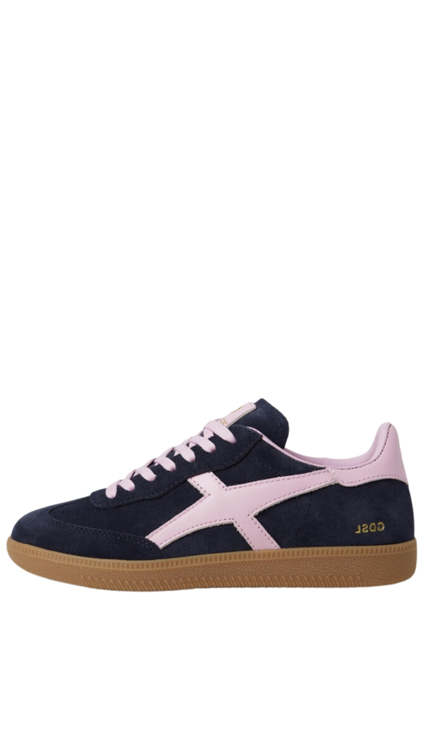 Goodsole 2001 Crossroads - Navy Soft Suede/Candy Pink Leather