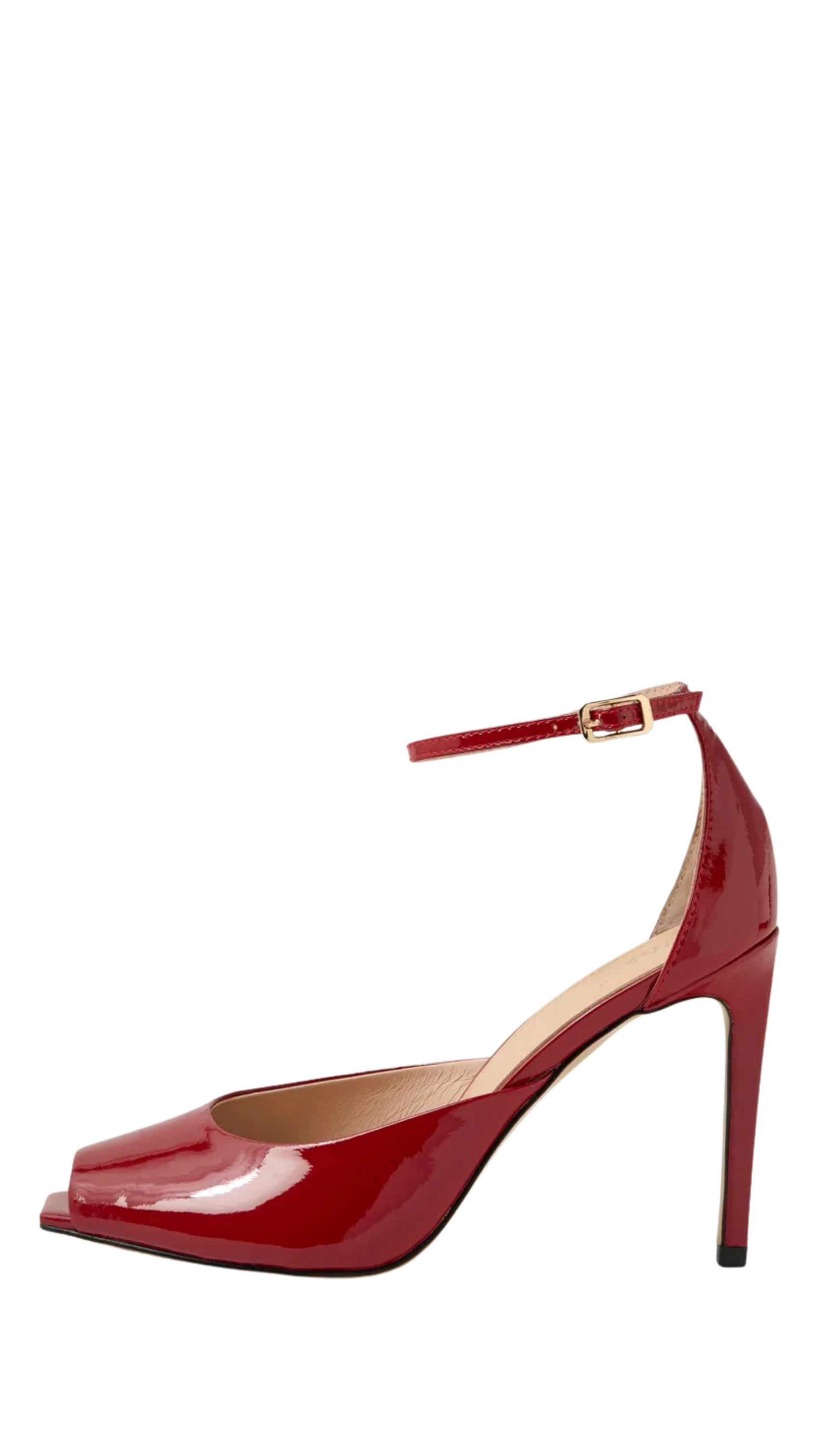 Mollini Julien Deep Red Patent Leather Heels