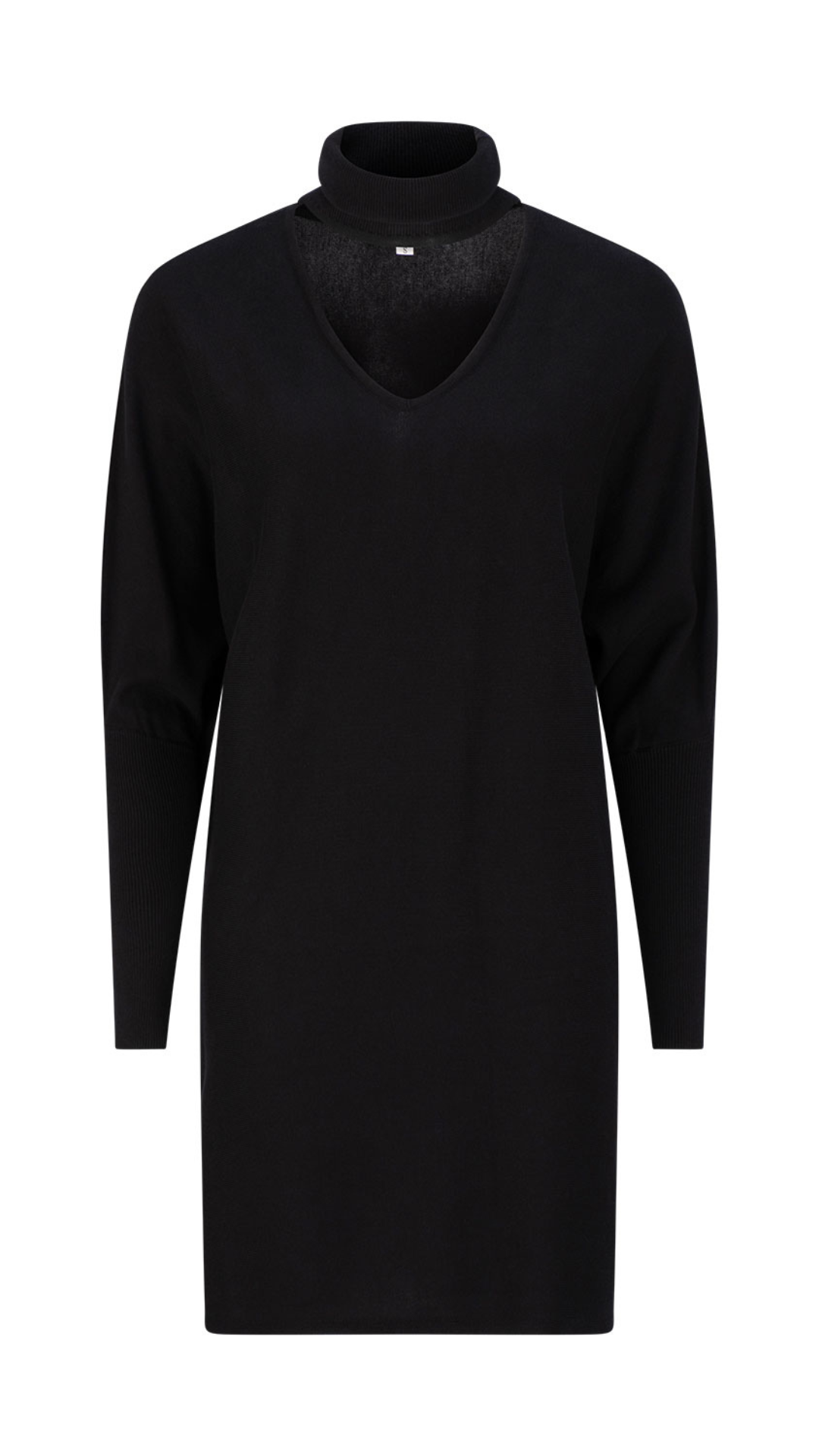 Winter Cotton Knit Dress/Top - Black