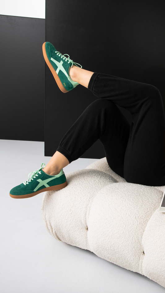 Goodsole 2001 Crossroads - Pine Green Suede/Green Leather