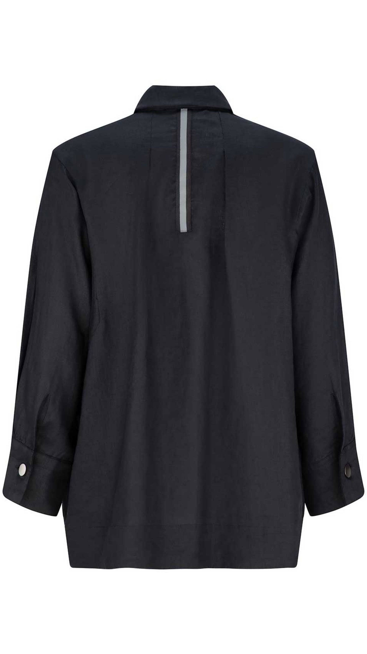 Max European Flax Linen Shirt - Black