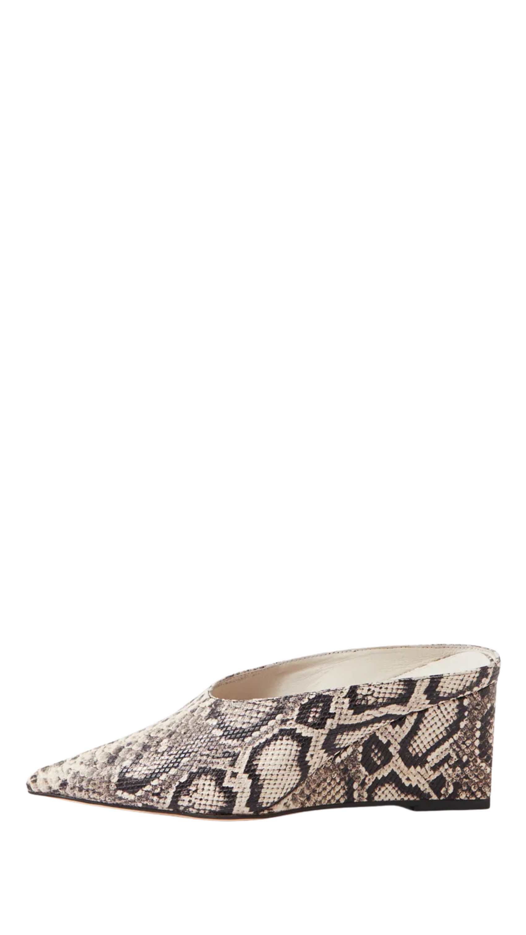 Mollini Loe Leather Mules - Snake Print