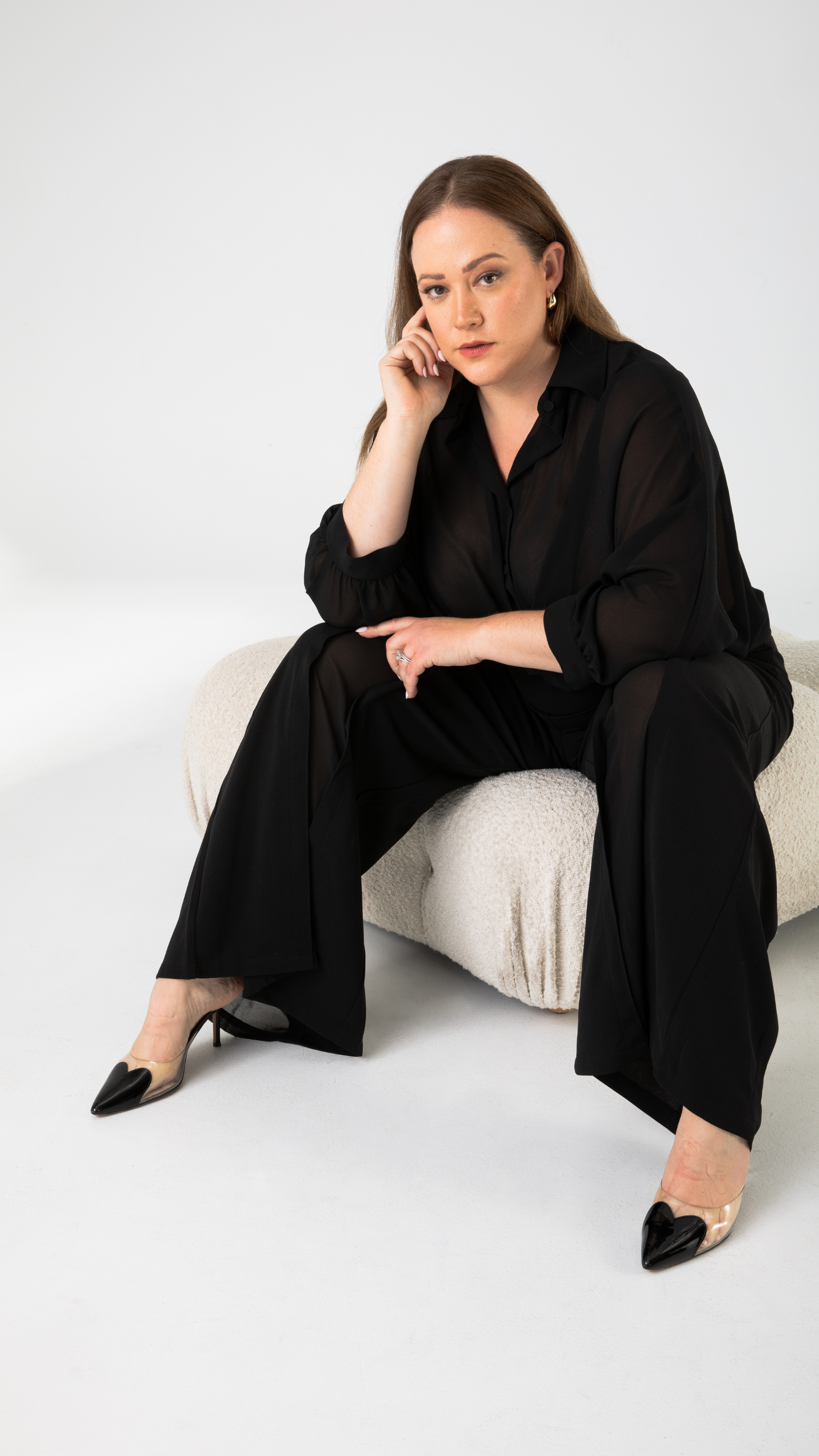 Riley Chiffon Shirt - Black