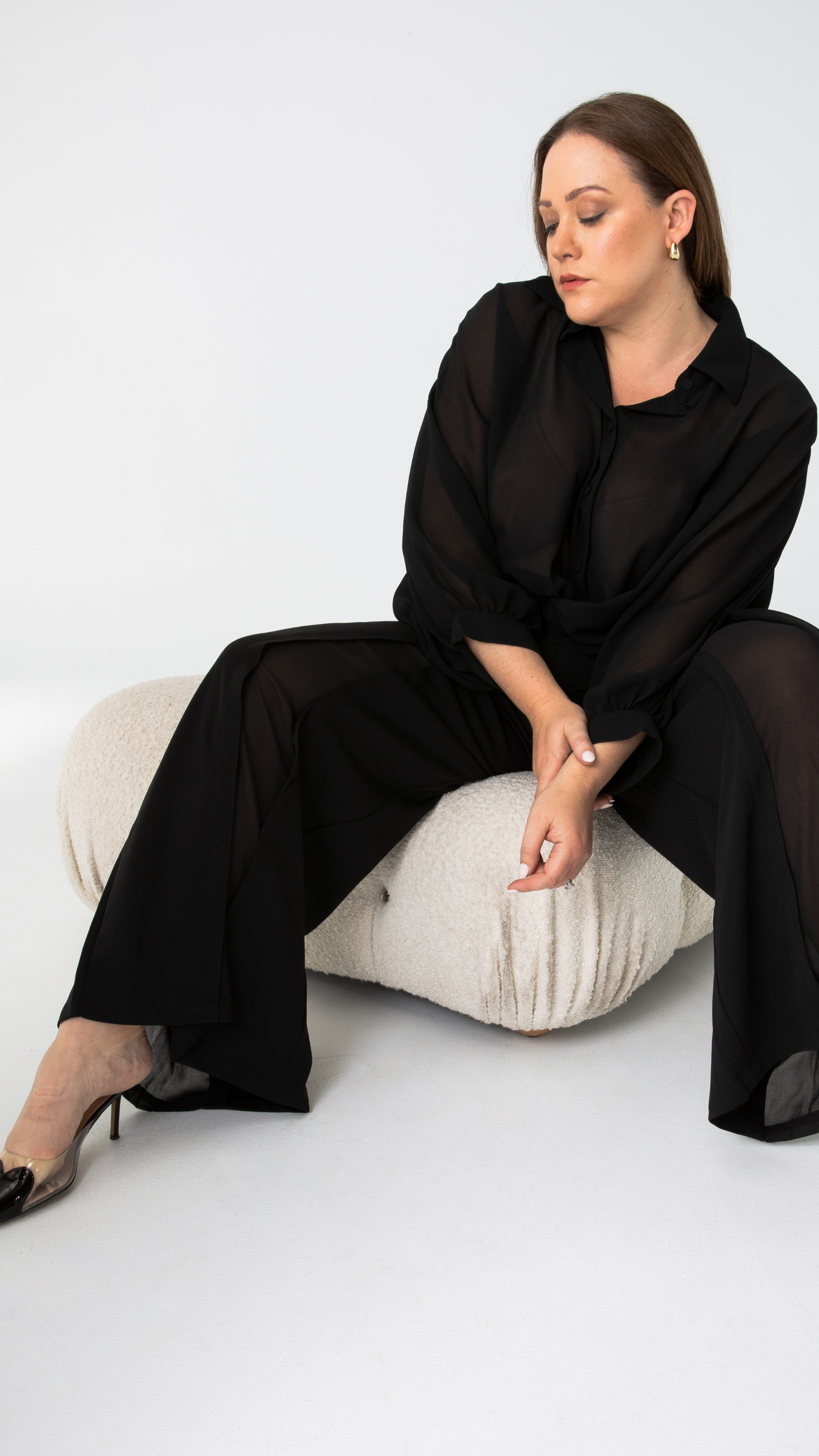 Riley Chiffon Shirt - Black