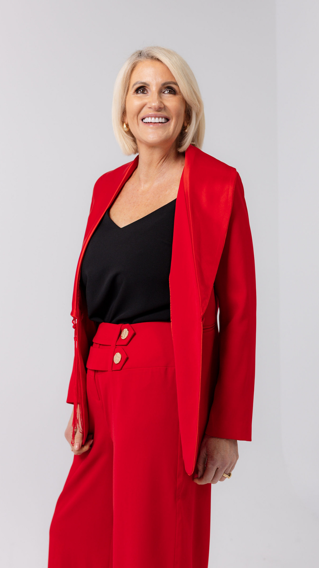 Kingsley Tailored Blazer - Red