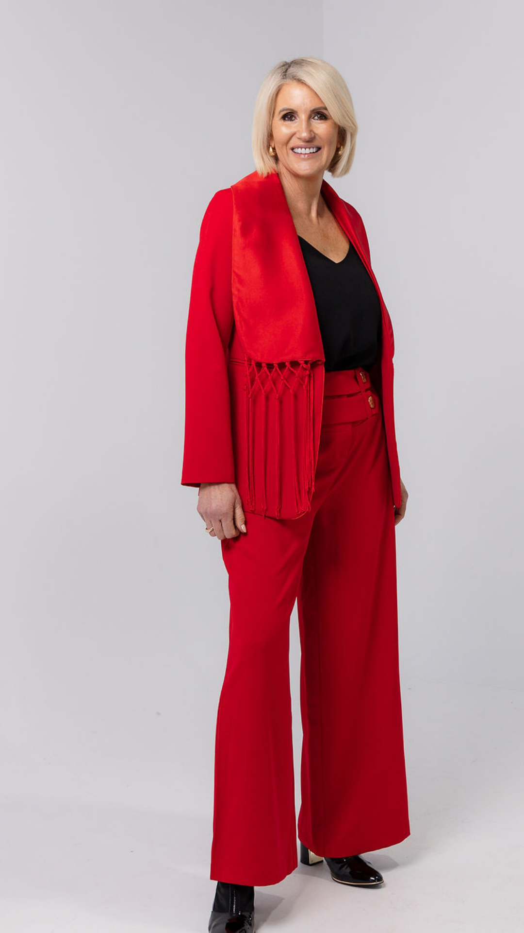 Kingsley Tailored Blazer - Red