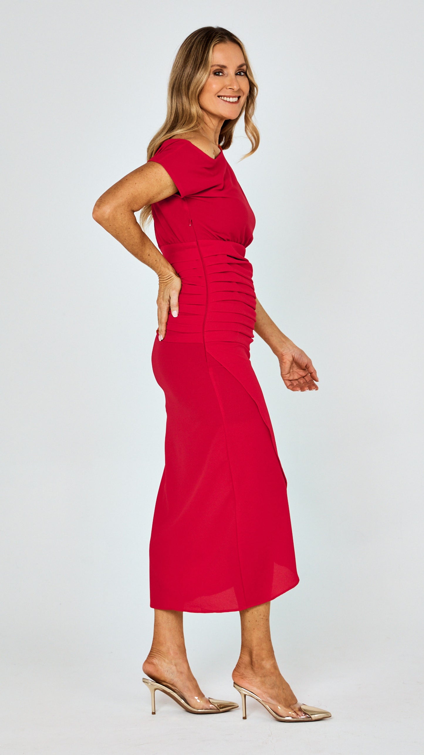 Florence Longline Dress - Red