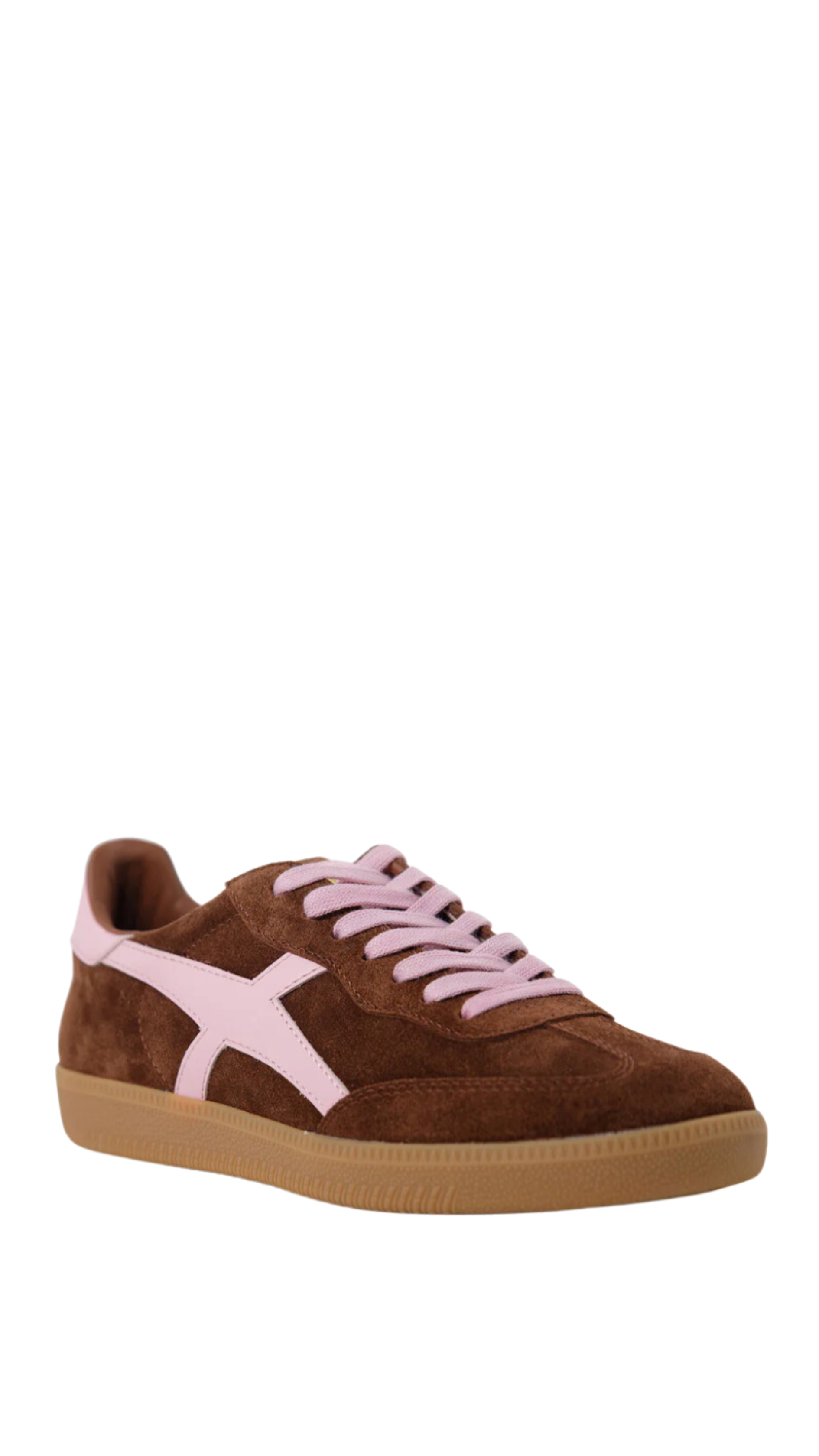 Goodsole 2001 Crossroads - Coffee Soft Suede/Candy Pink Leather