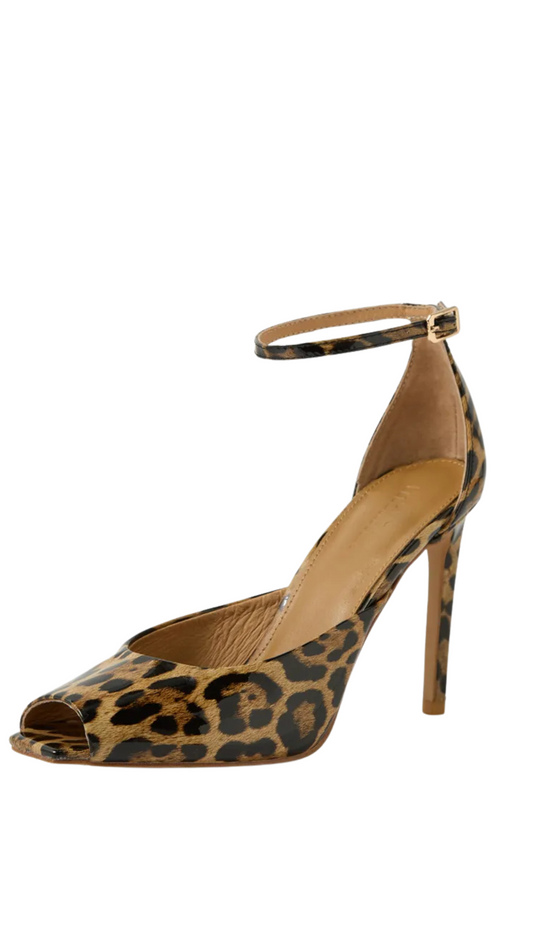 Mollini Julien Leopard Patent Leather Heels