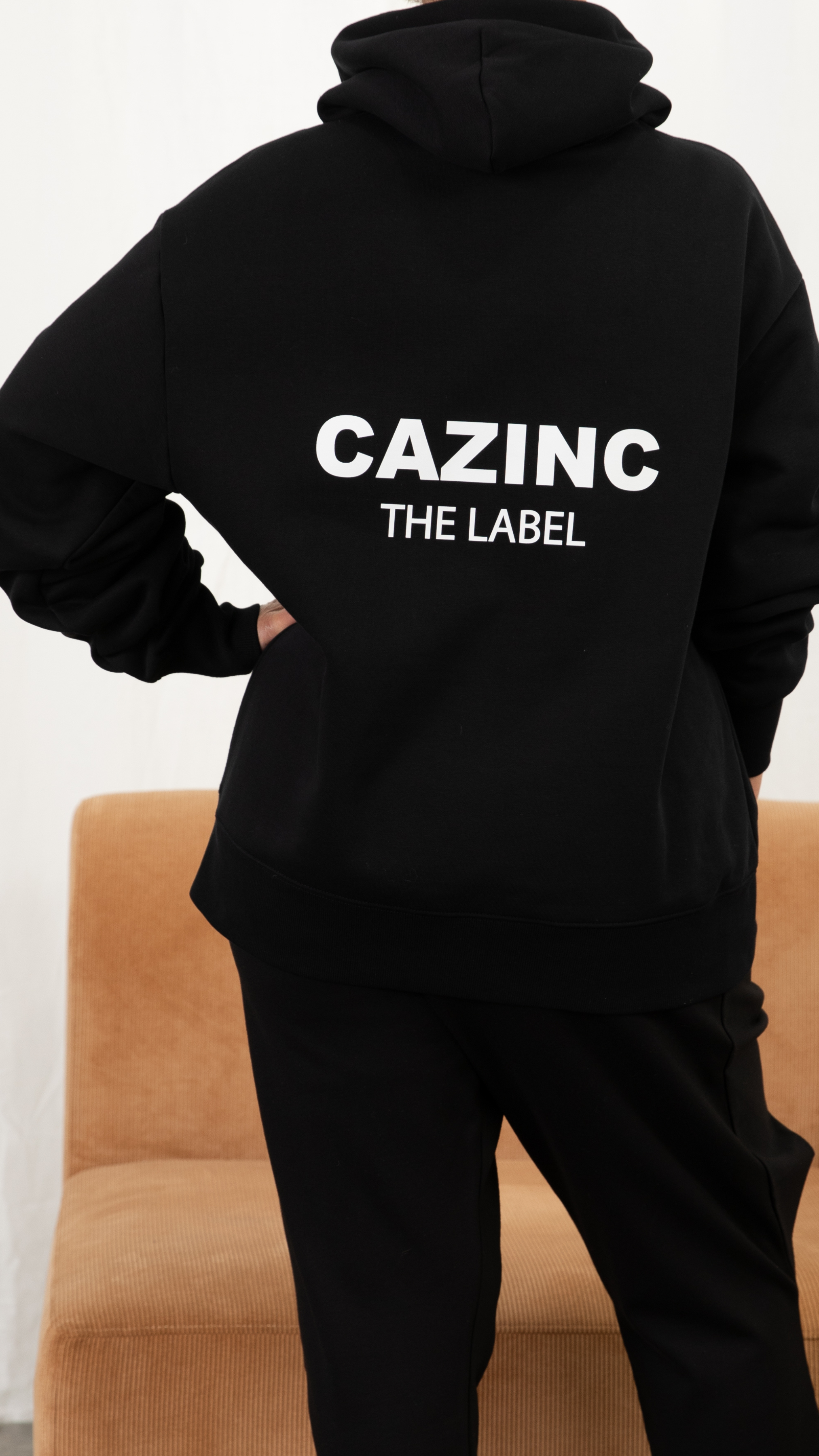 CTL Unisex Oversized Longline Hoodie - Black