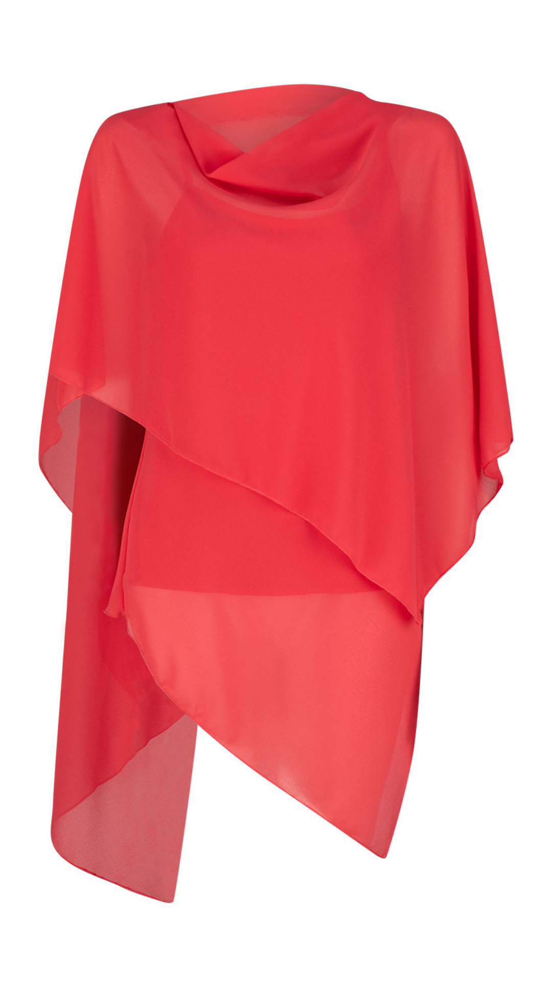 Daisy Chiffon Flowing Top - Coral