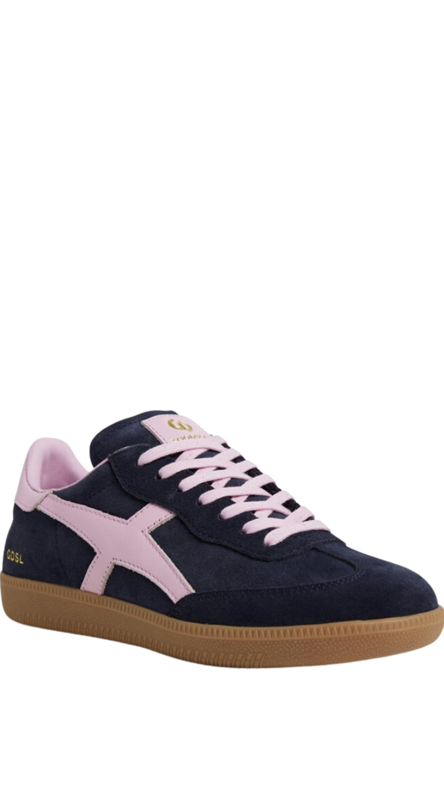 Goodsole 2001 Crossroads - Navy Soft Suede/Candy Pink Leather