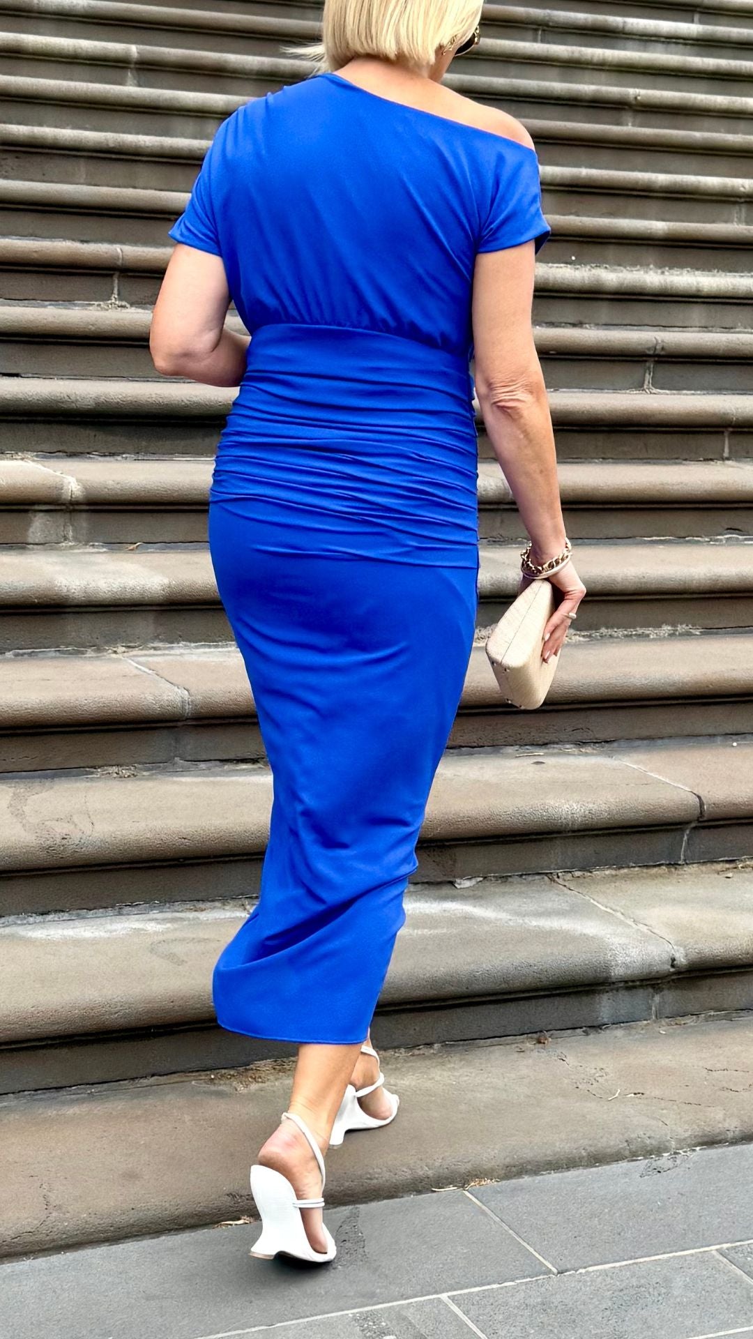 Florence Longline Dress - Blue