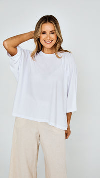 Dallas Lightweight Cotton Top - White