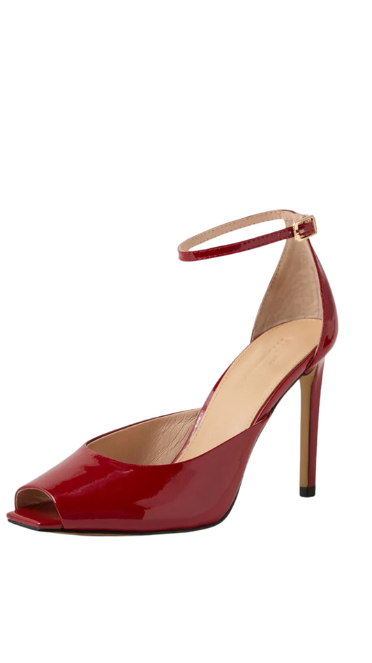 Mollini Julien Deep Red Patent Leather Heels
