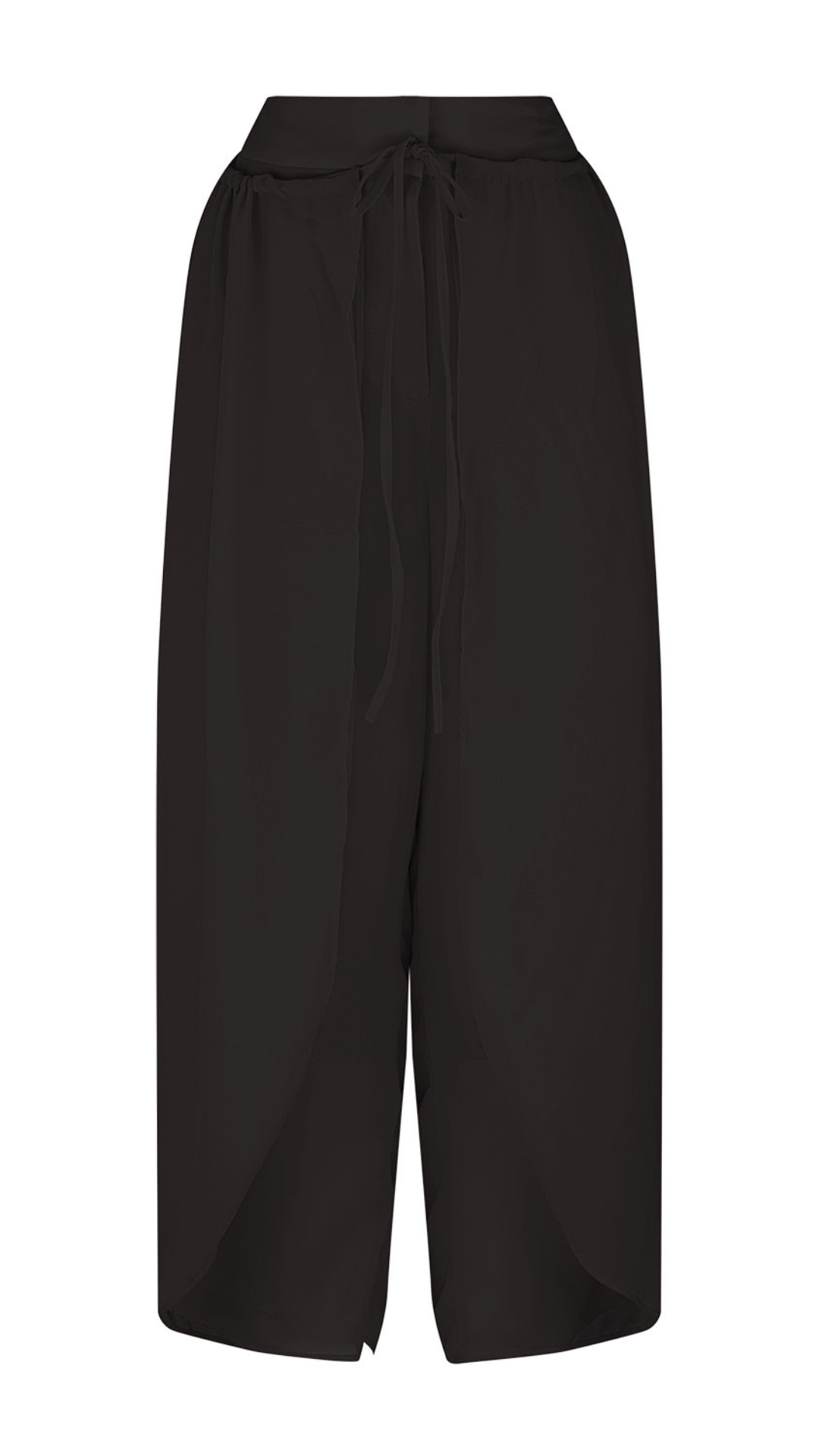 Willow Chiffon Flowing Pants - Black