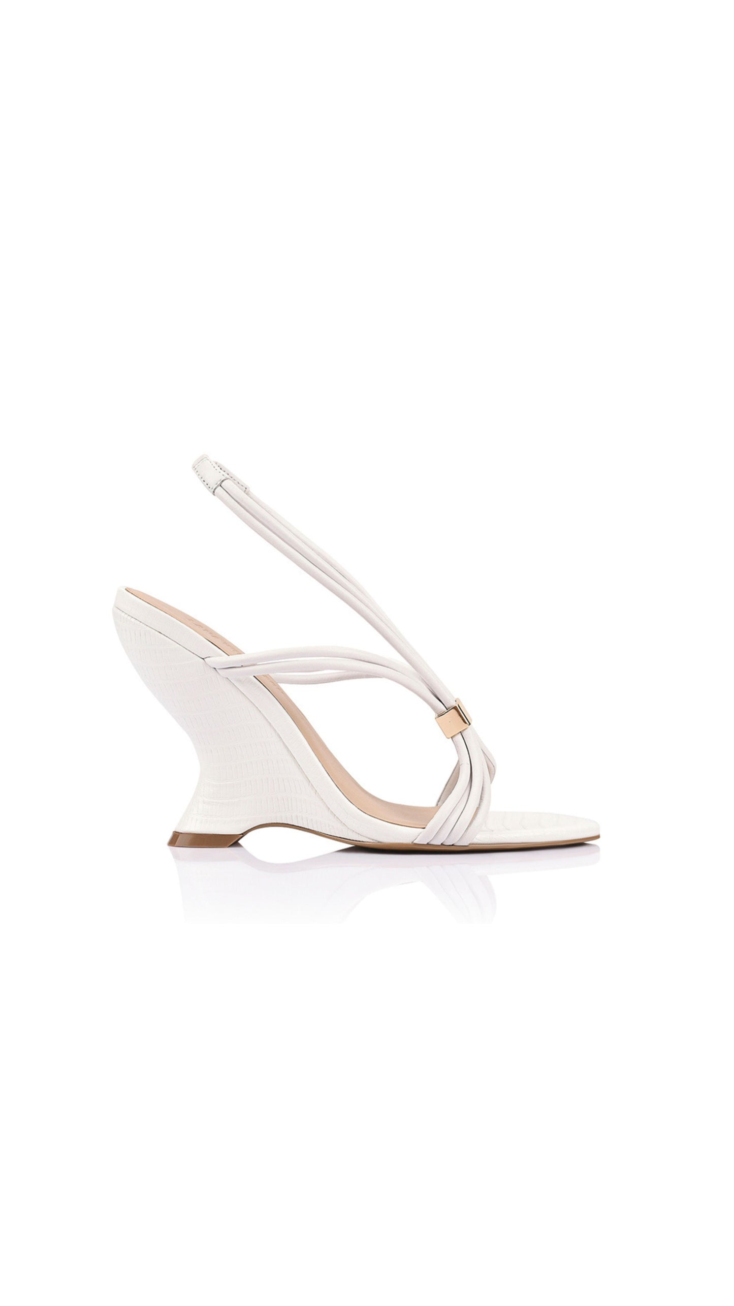 LW Regina Wedge White Leather
