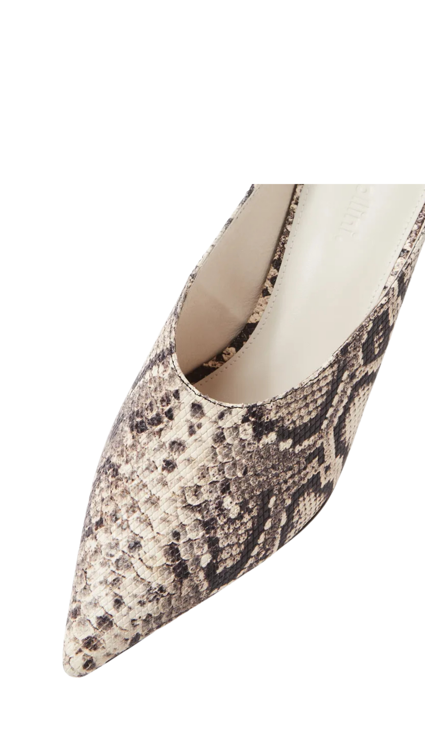 Mollini Loe Leather Mules - Snake Print