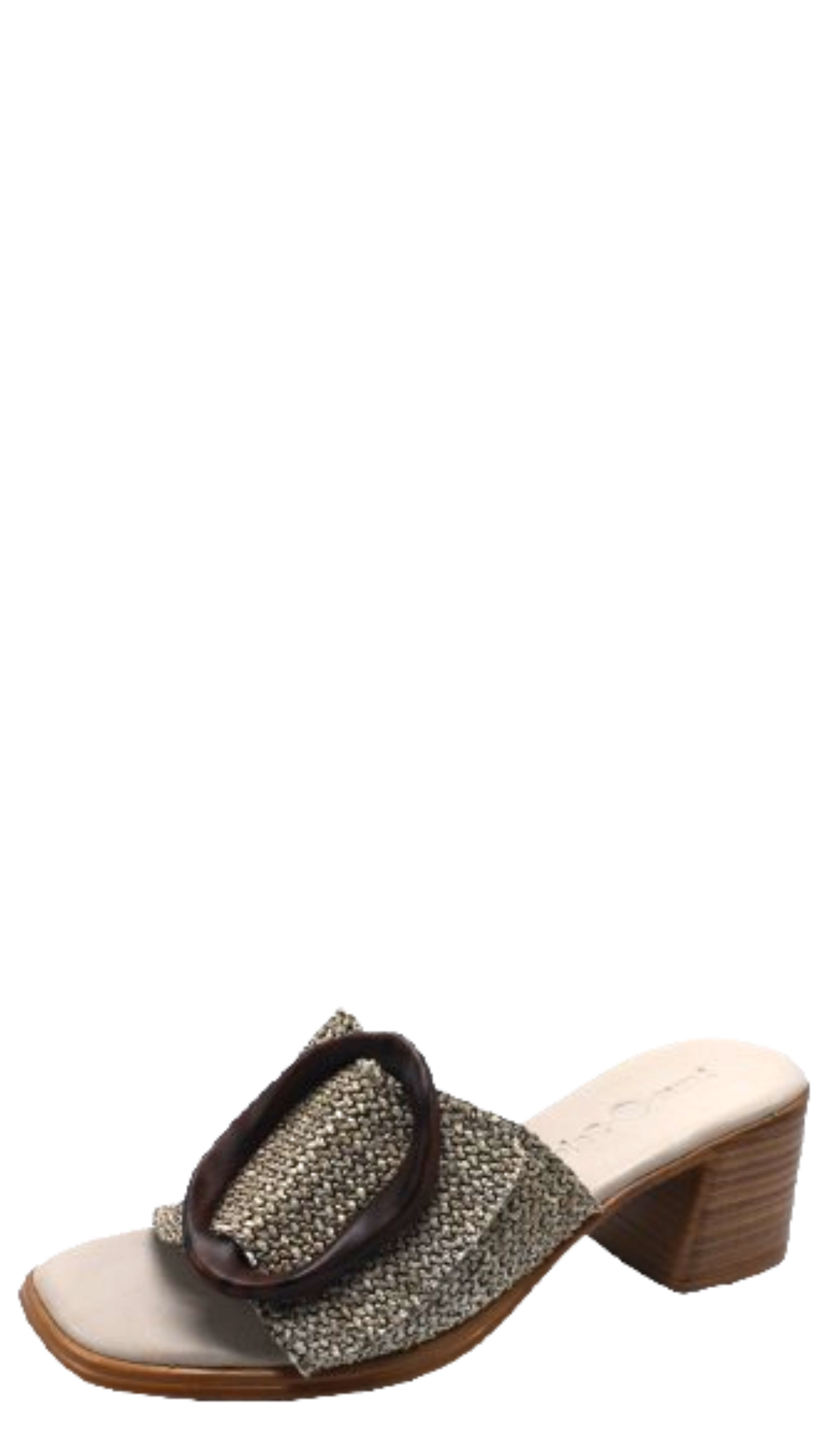 Eurosole Octavia Raffia Mules - Darkstone