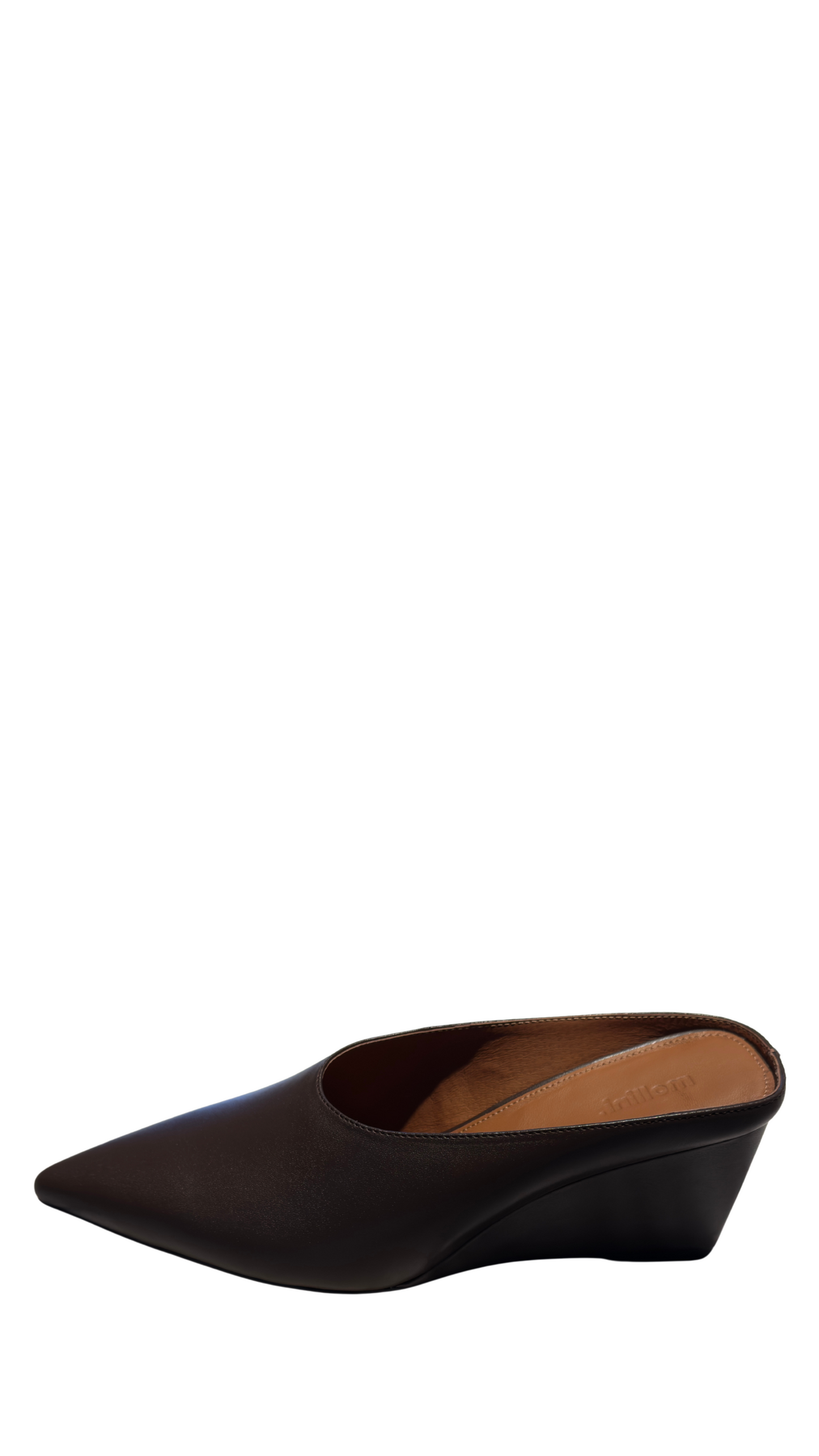 Mollini Loe Leather Mules - Chocolate