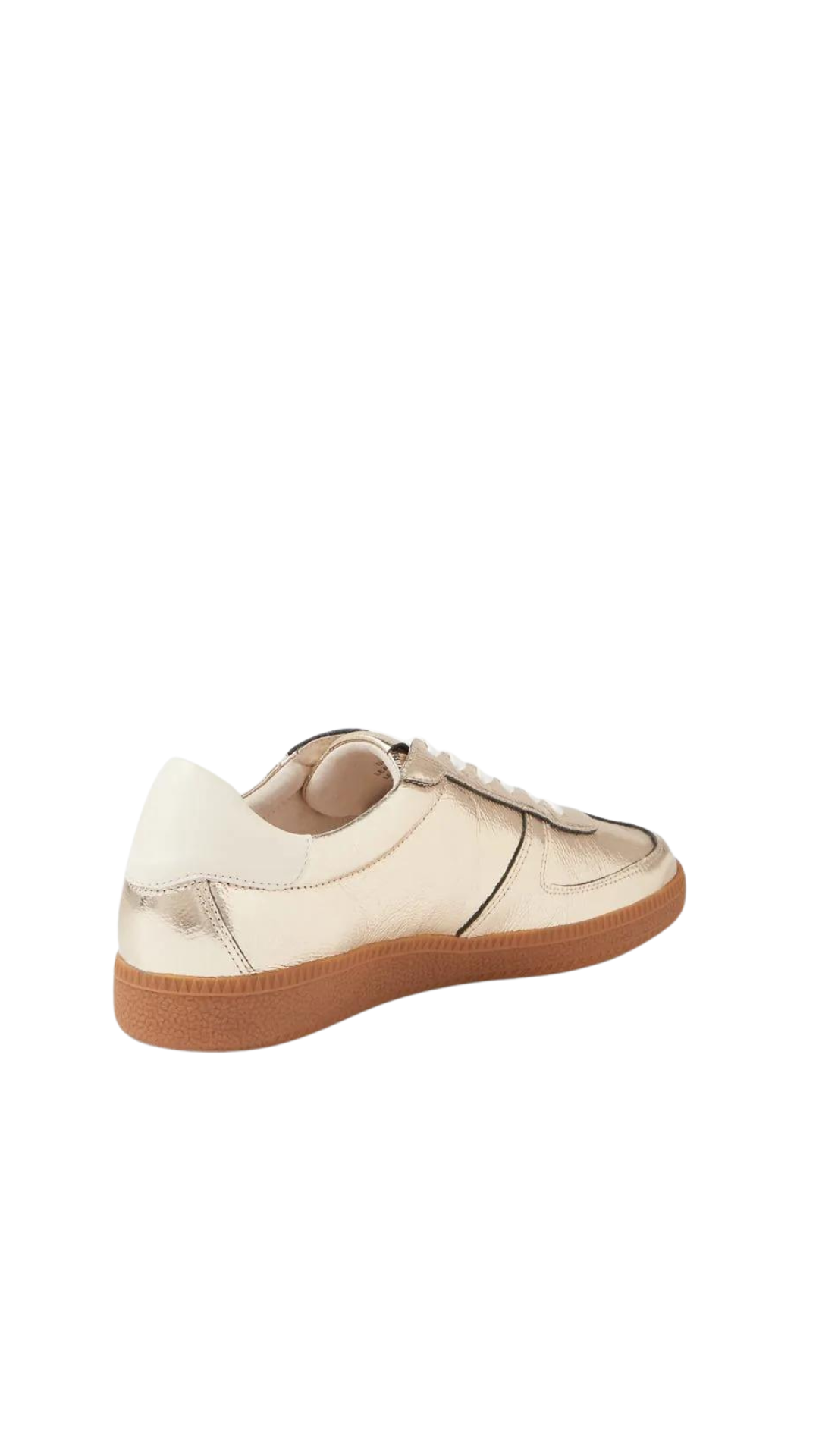 Mollini Dari Platinum Gum Shrunken Leather Sneakers - Gold