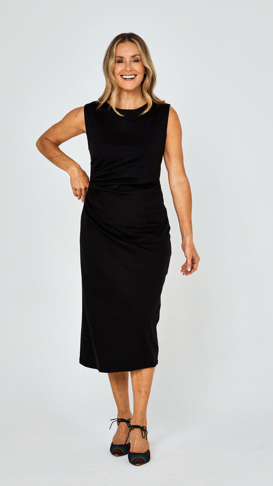 Reese Cotton Air Dress - Black
