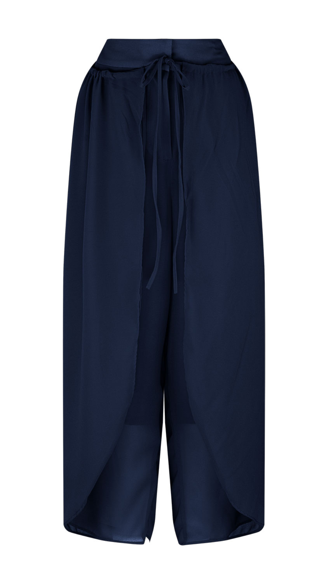 Willow Chiffon Flowing Pants - Navy