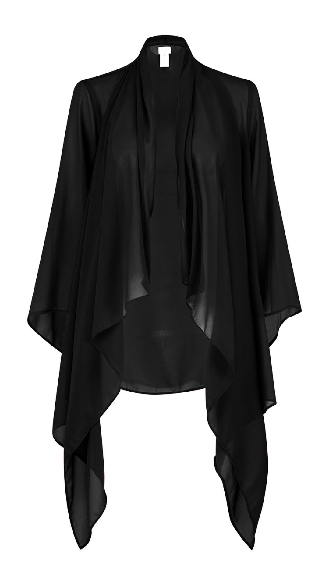 Sadie Chiffon Flowing Duster - Black