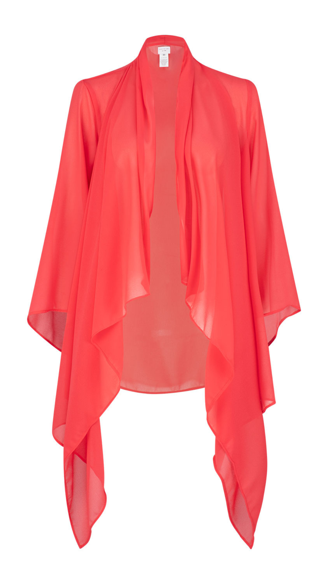 Sadie Chiffon Flowing Duster - Coral