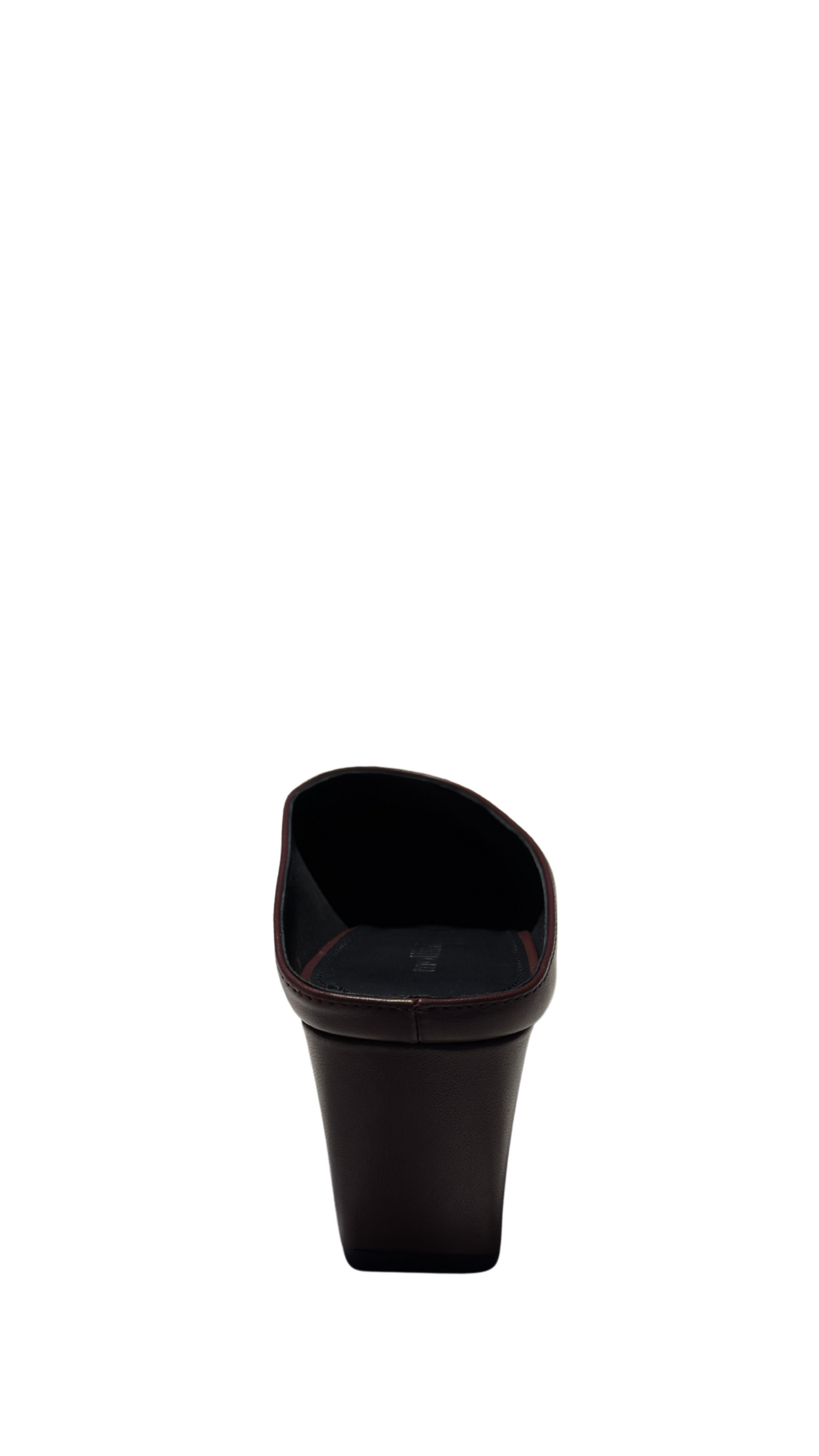 Mollini Loe Leather Mules - Bergundy