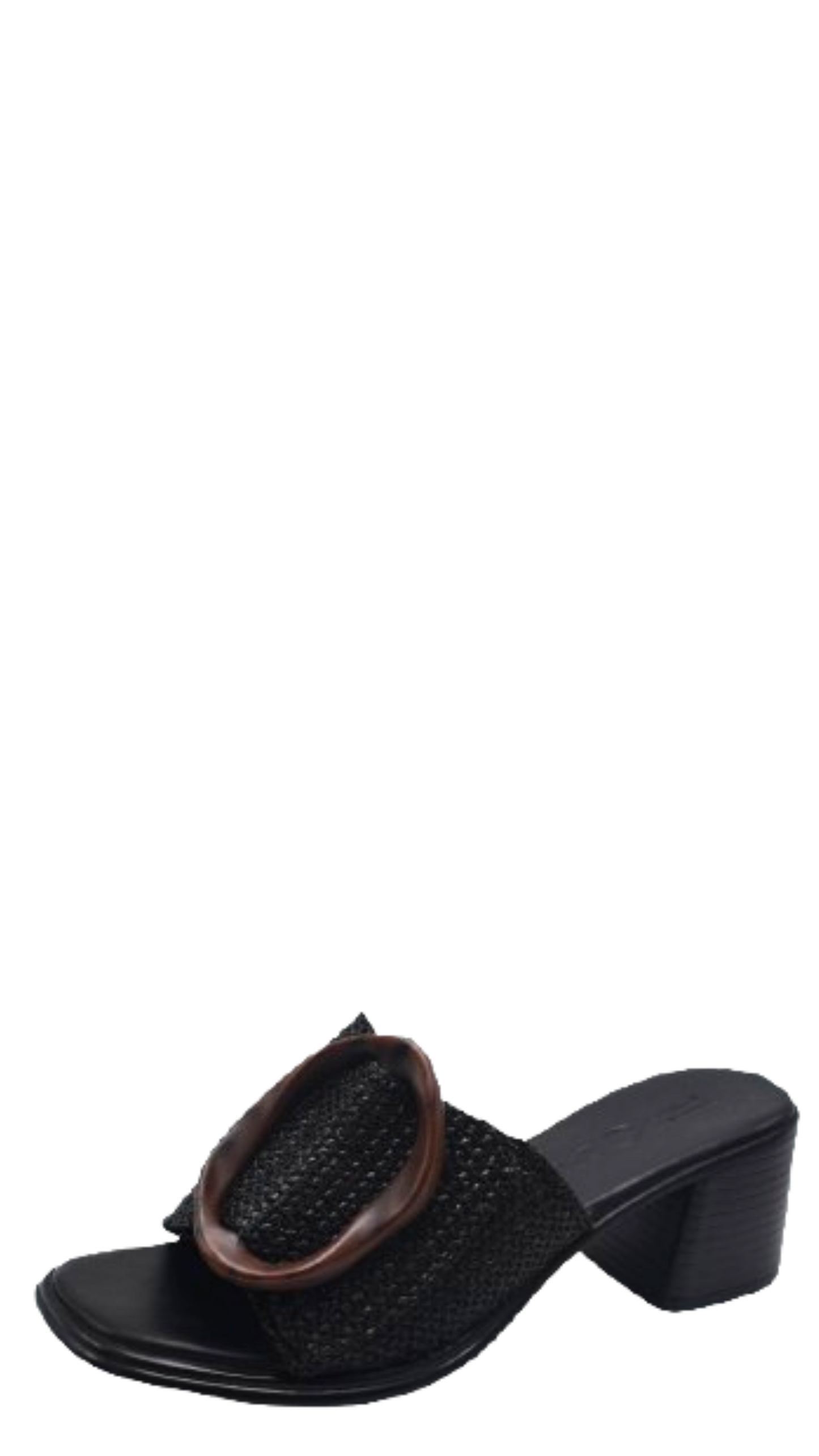 Eurosole Octavia Raffia Mules - Black