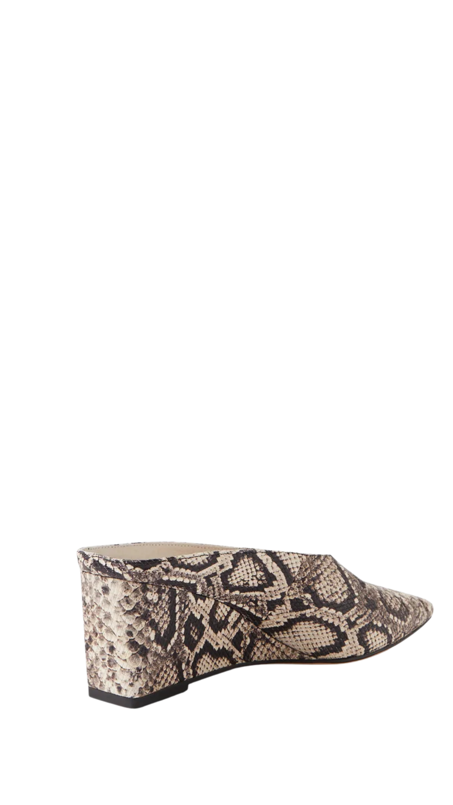 Mollini Loe Leather Mules - Snake Print