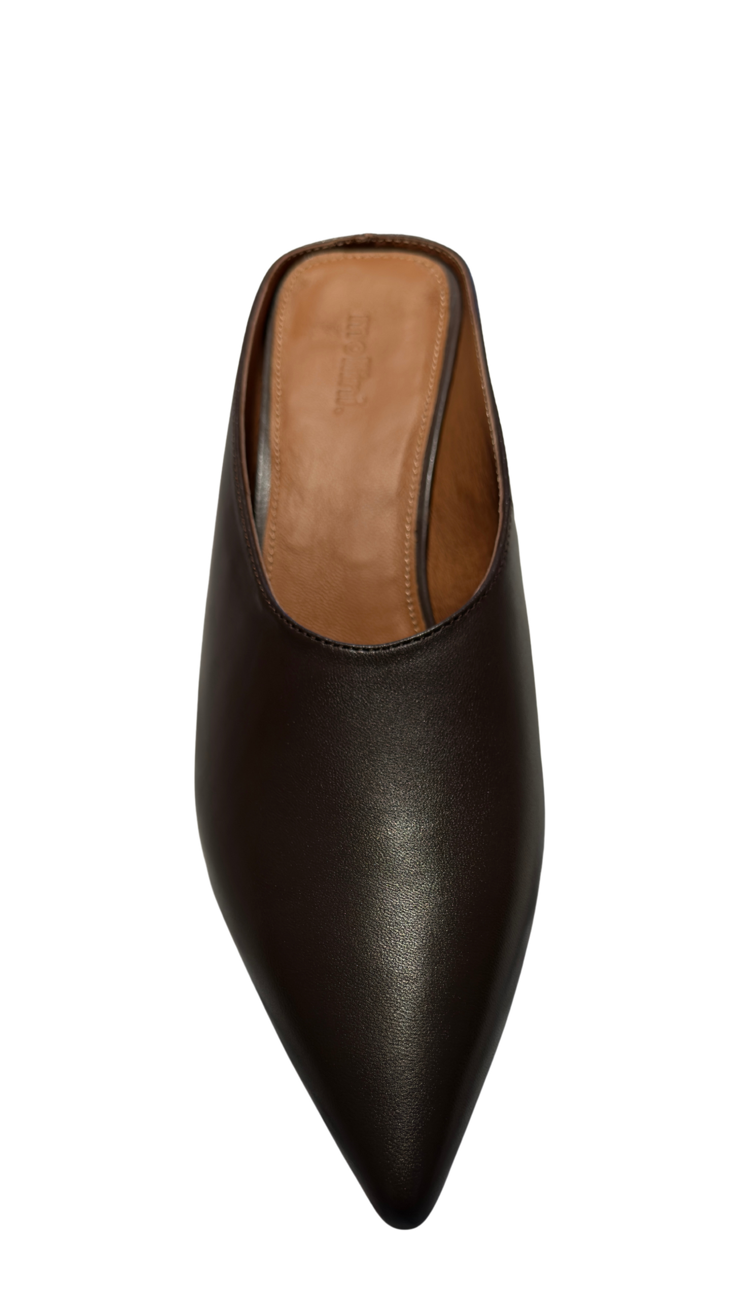 Mollini Loe Leather Mules - Chocolate
