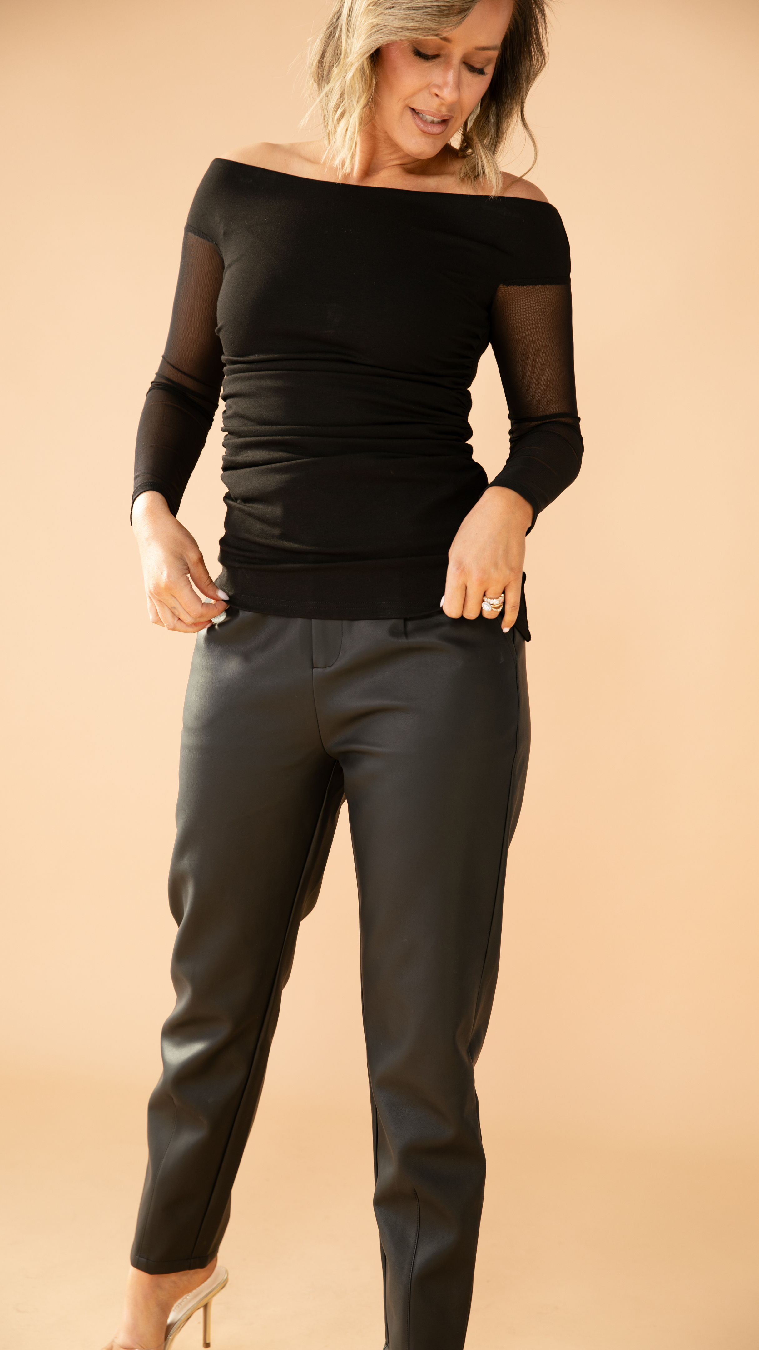 Eclipse Cold Shoulder Top - Black
