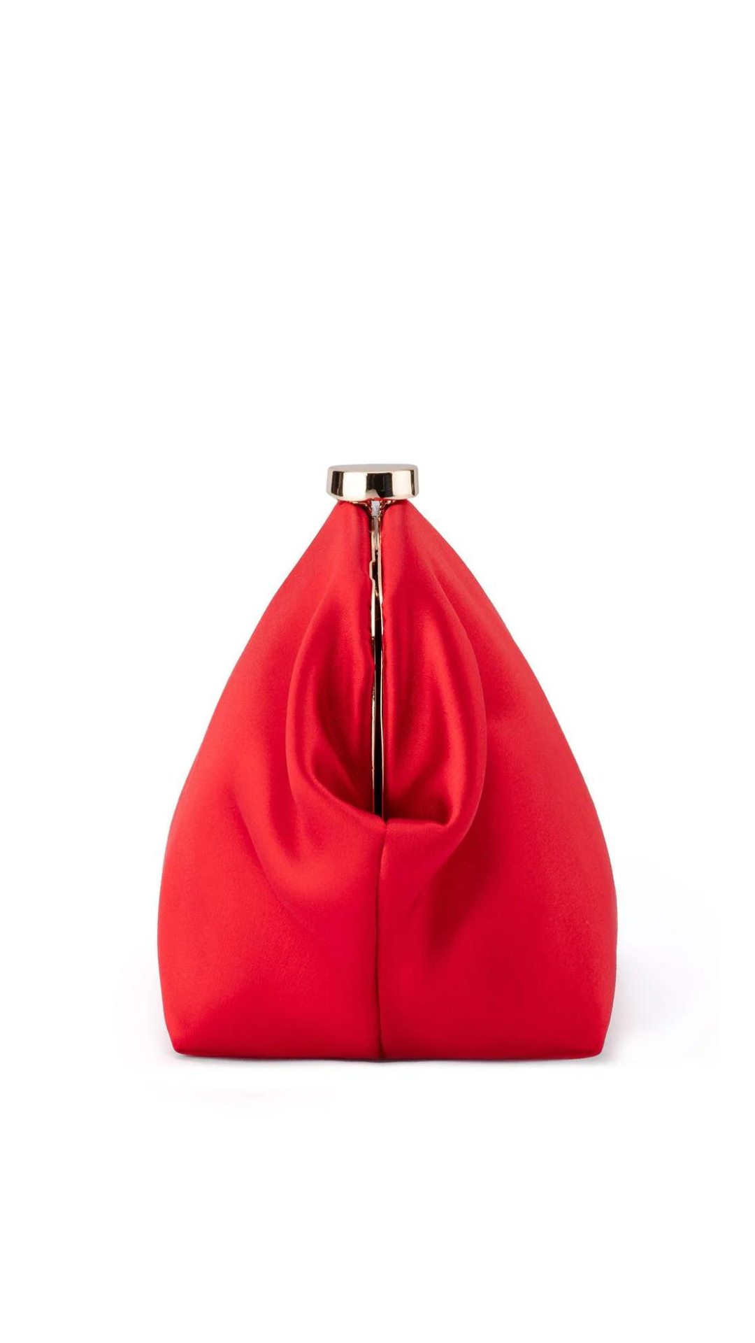 Olga Berg Karina Satin Clutch - Red