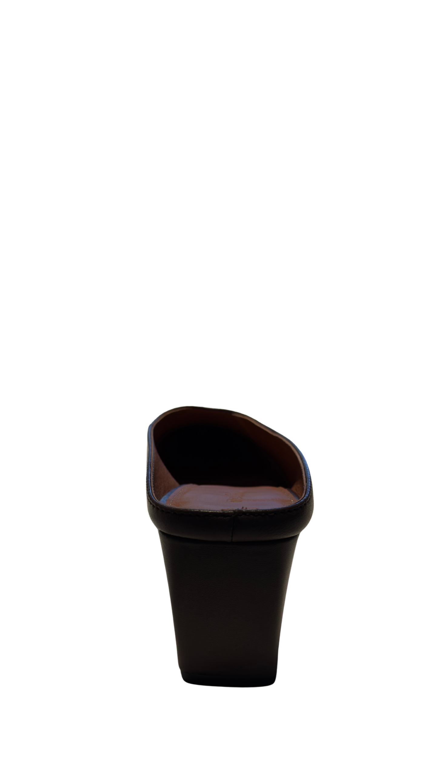 Mollini Loe Leather Mules - Chocolate
