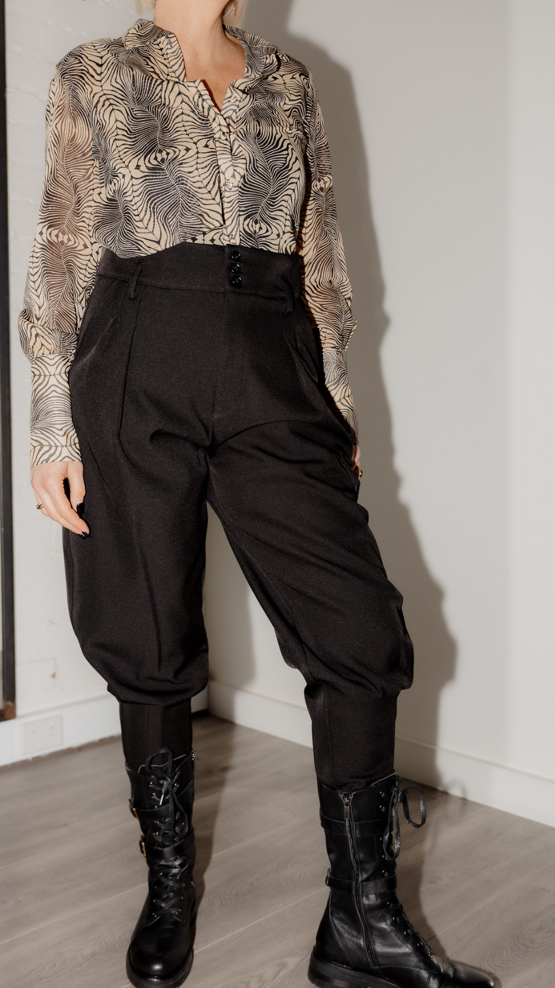 Axel Jodhpur Combat Pants - Black