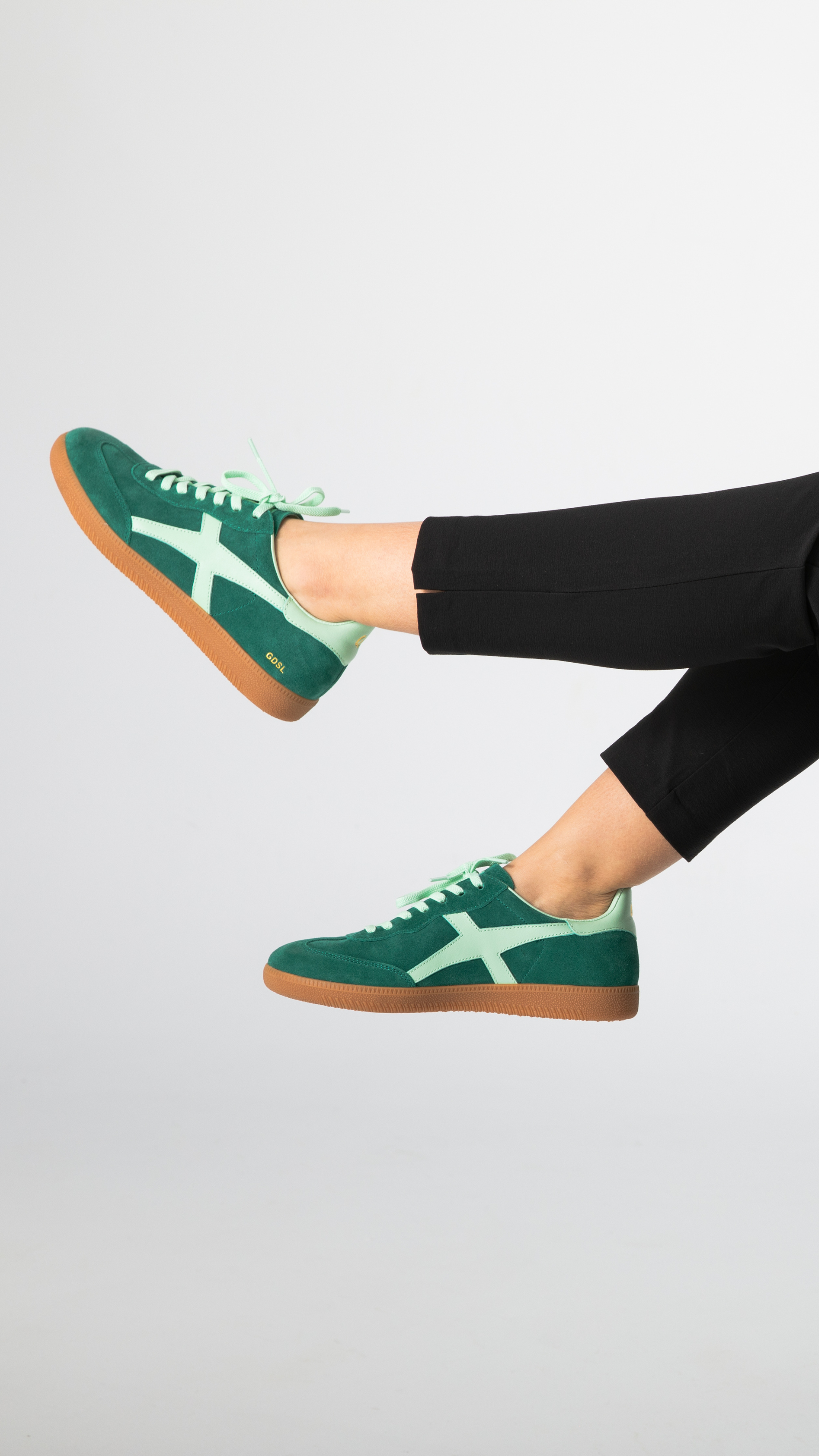 Goodsole 2001 Crossroads - Pine Green Suede/Green Leather