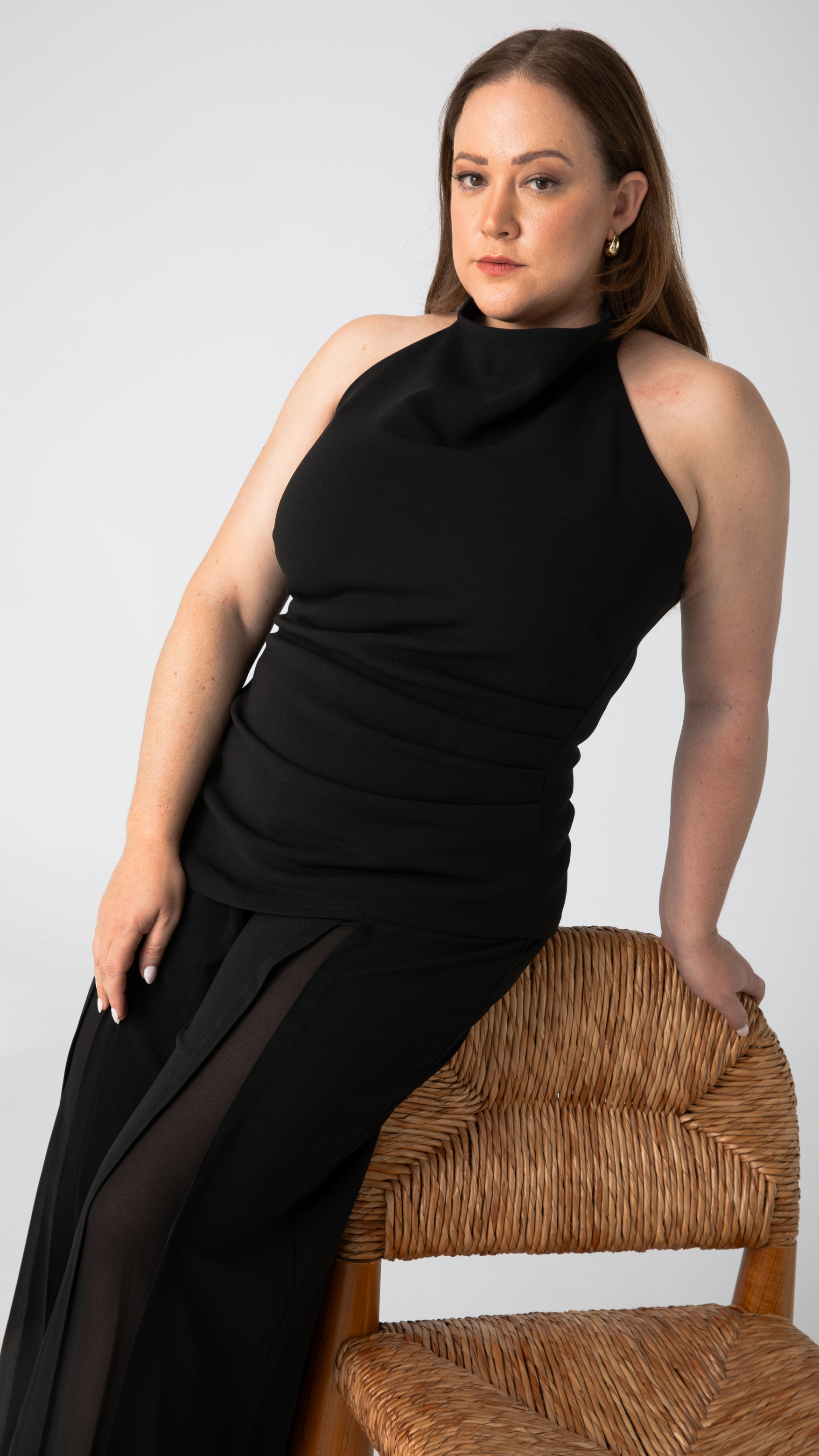 Mia Halterneck Top - Black