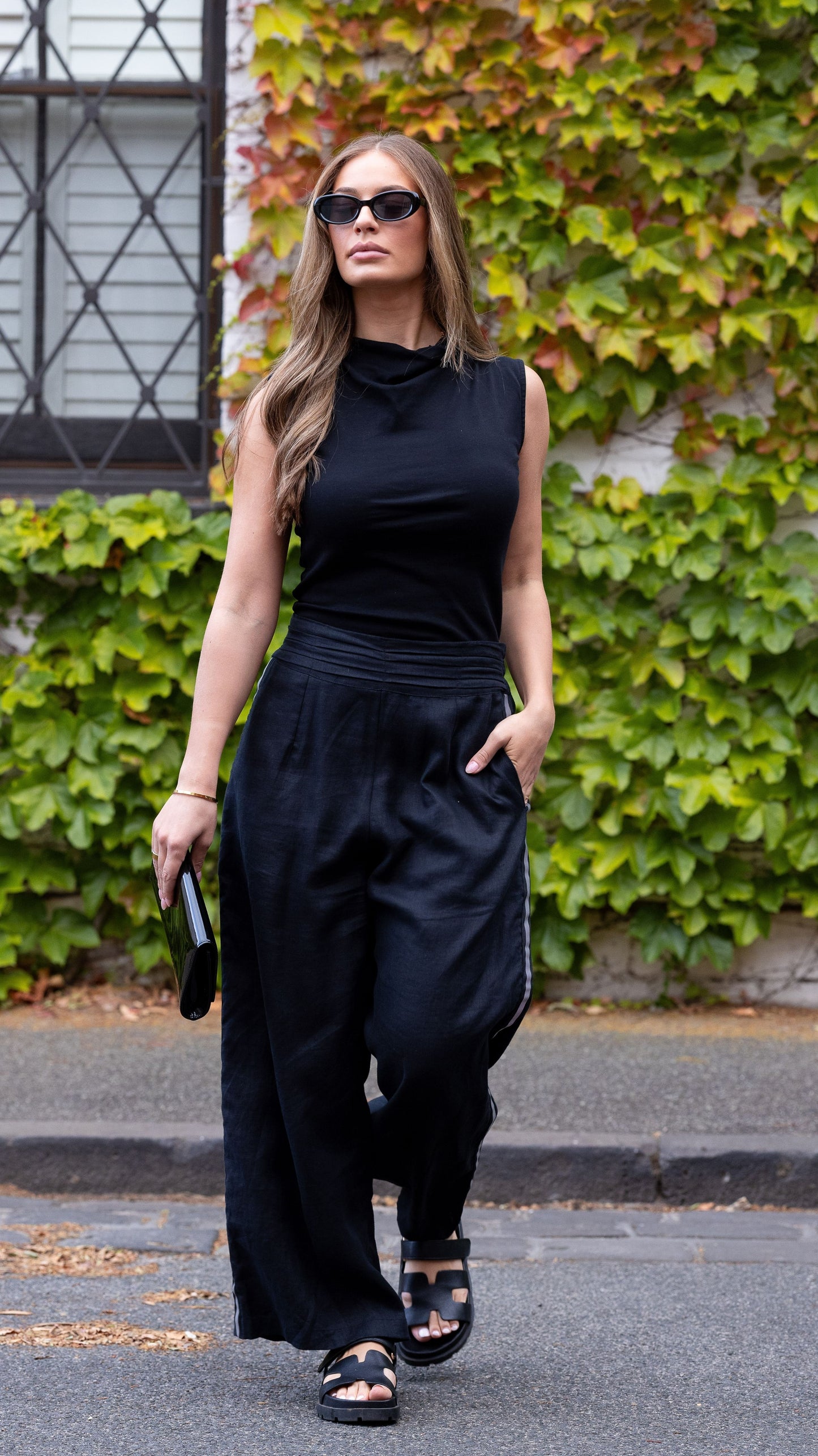 Max European Flax Linen Pants - Black