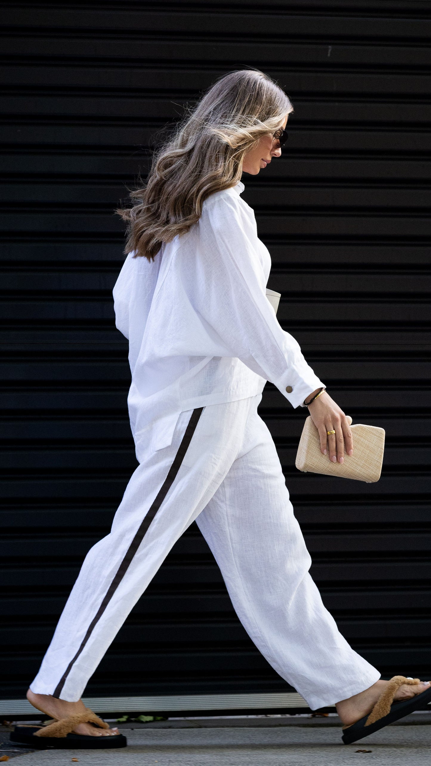 Max European Flax Linen Pants - White