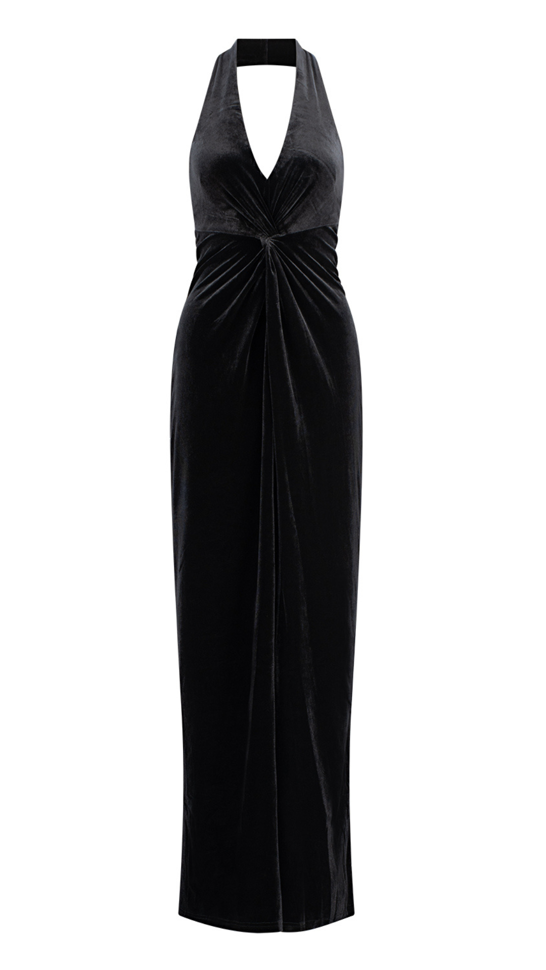Bardot Chic Velvet Dress - Black
